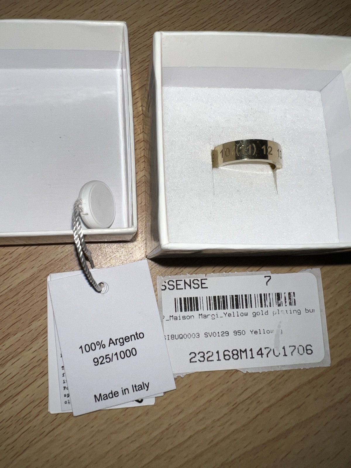 Maison Margiela Maison Margiela Gold Numbers Ring Size ONE SIZE - 5 Thumbnail