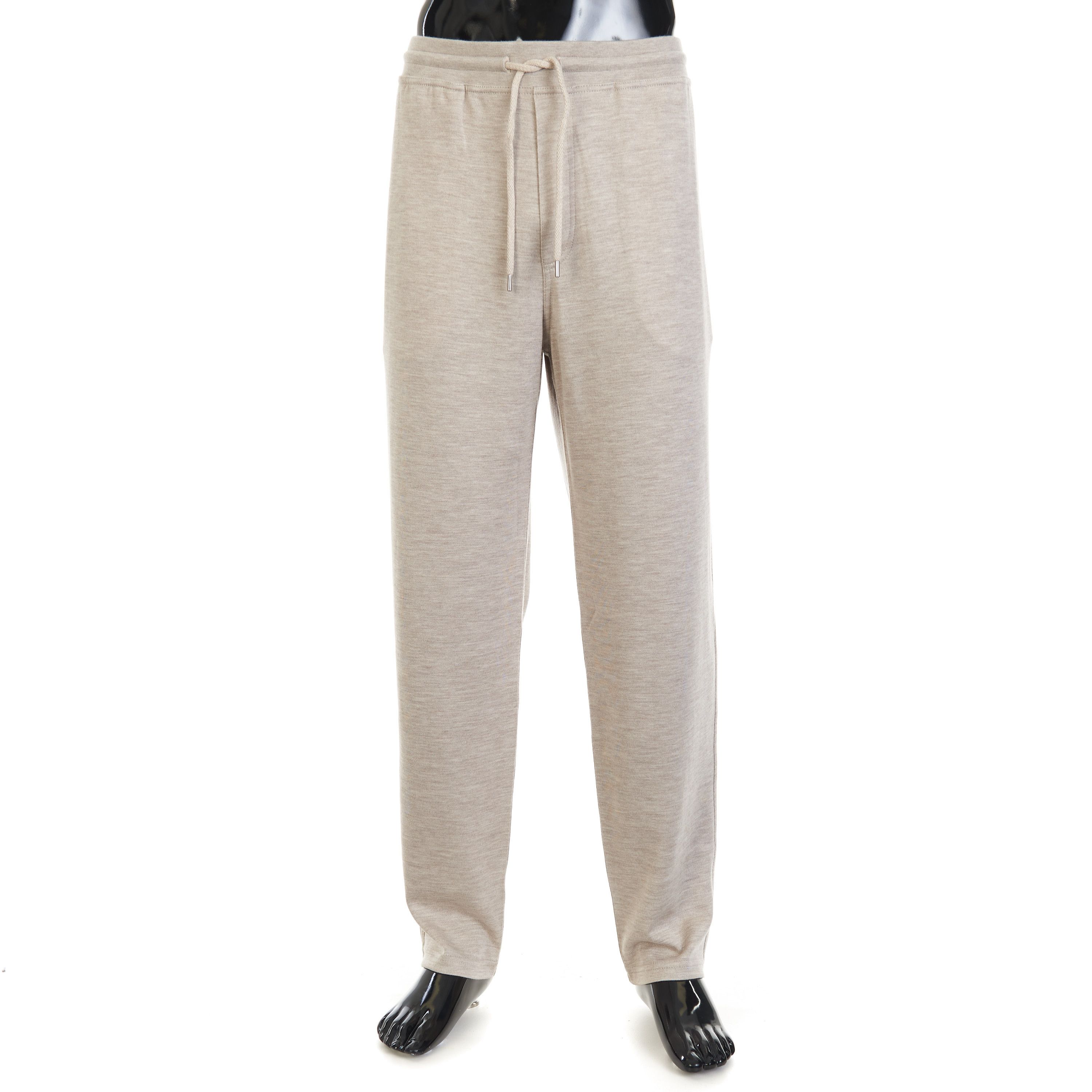 Brunello Cucinelli Beige Cashmere & Silk Sweatpants - Drawstring Size XXL Size US 38 / EU 54 - 1 Thumbnail