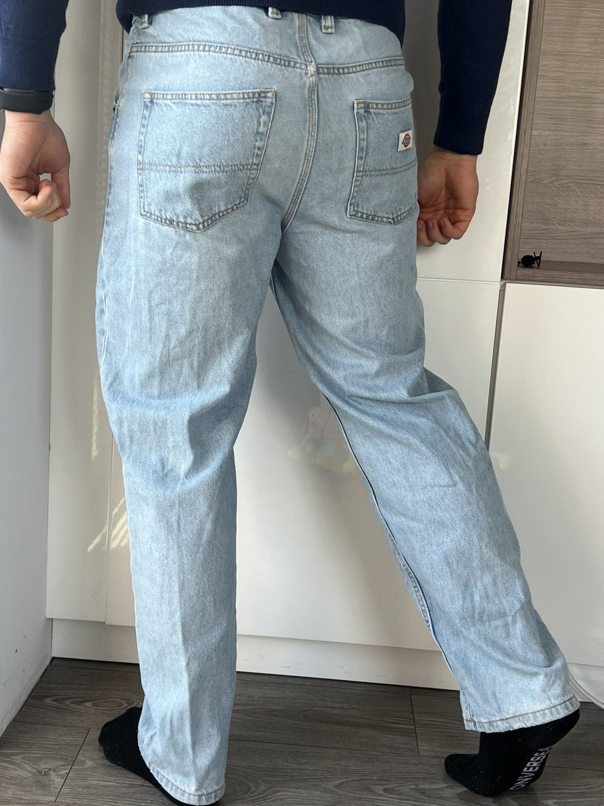 Dickies × Japanese Brand ‼️Dickies Box Logo Baggy Mom Lite White Denim Jeans‼️ Size US 32 / EU 48 - 10 Thumbnail