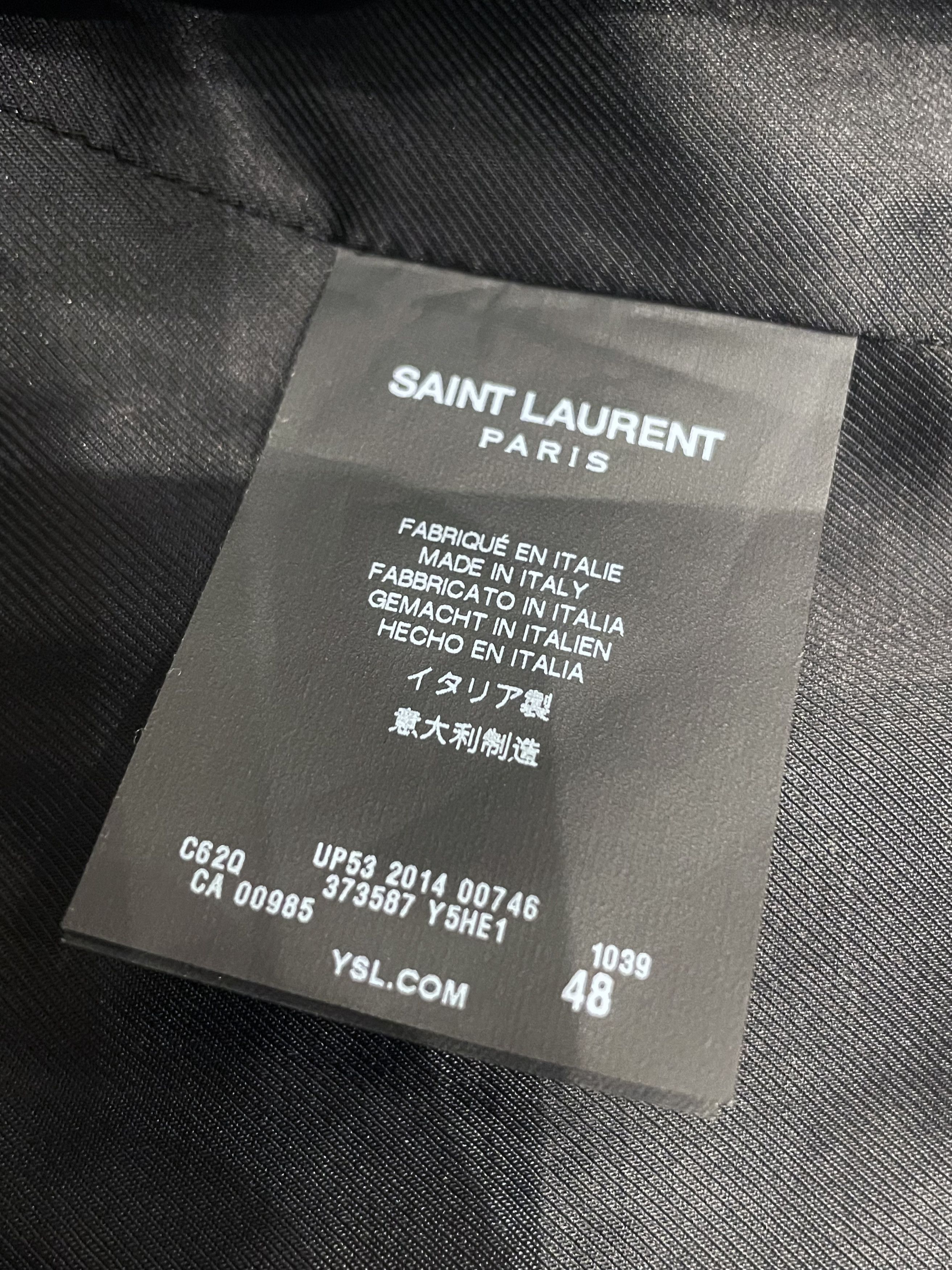 Hedi Slimane × Saint Laurent Paris GRAIL SS15 PSYCH ROCK CIRCUS WESTERN OILED CALFSKIN JACKET Size US M / EU 48-50 / 2 - 12 Thumbnail