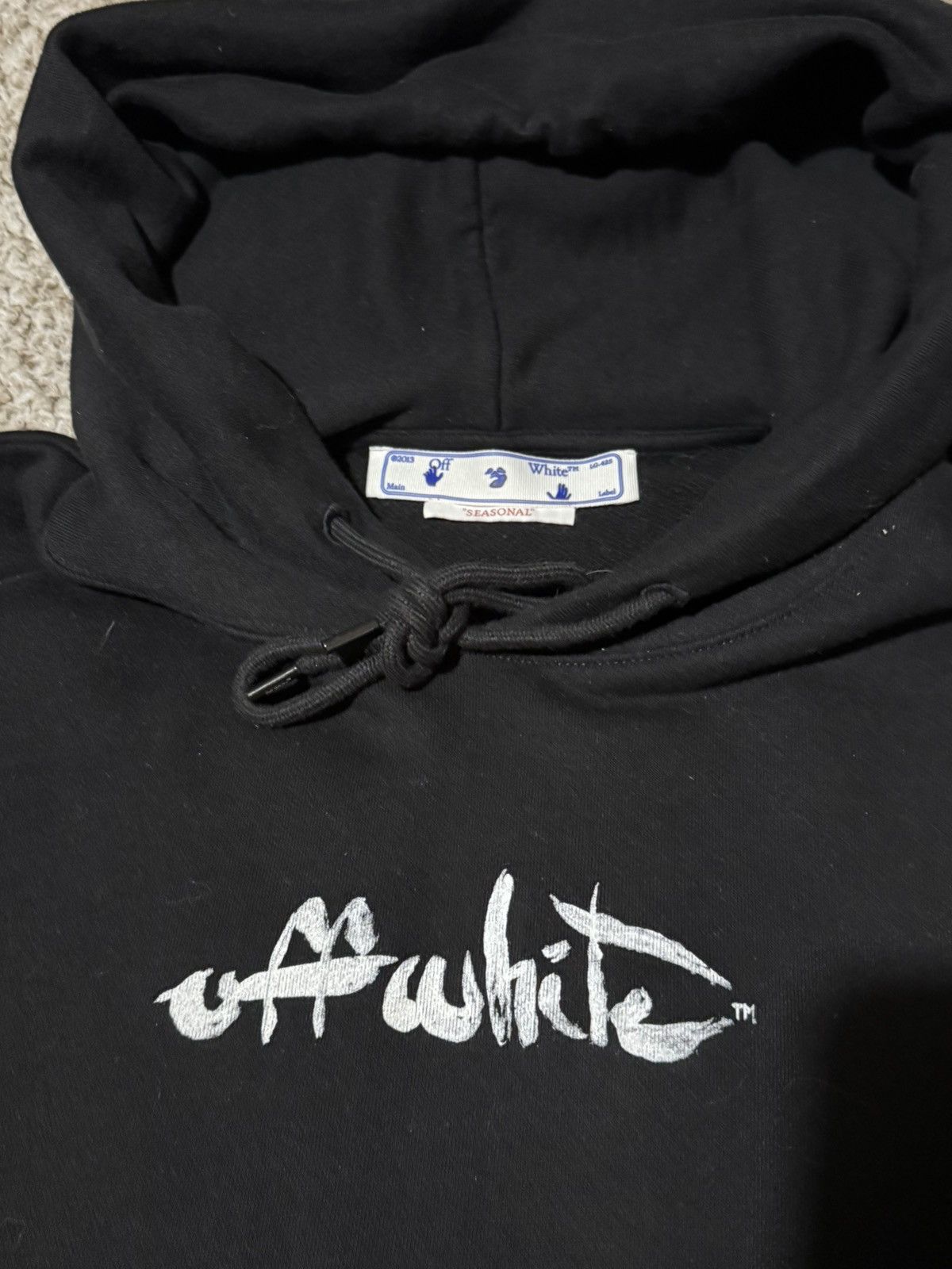 Off-White Black Off White Spray Hoodie Size US XL / EU 56 / 4 - 2 Thumbnail