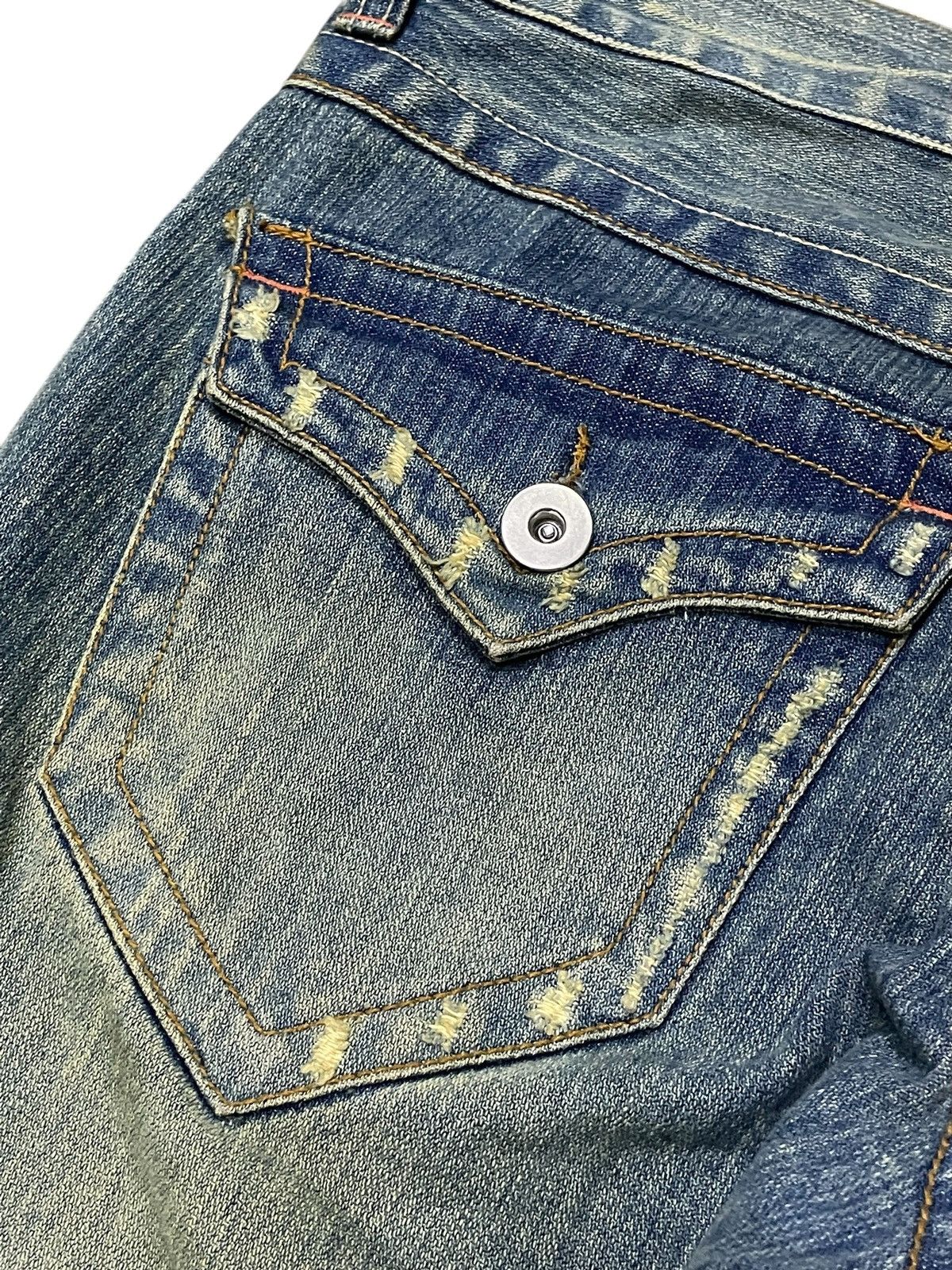 Hysteric Glamour Japanese Spiral Cut Flare Distressed Jeans Size US 32 / EU 48 - 19 Thumbnail
