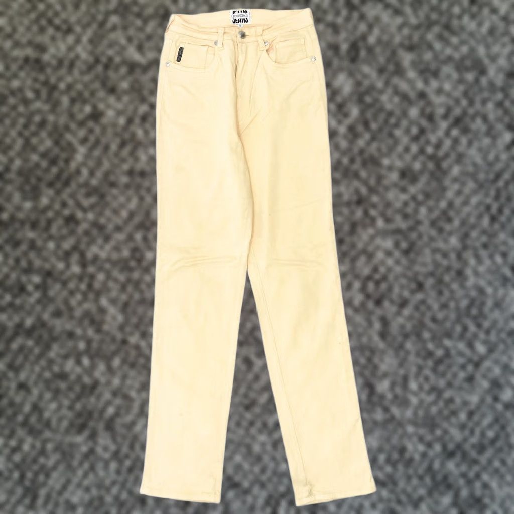 Vintage ICEBERG Beige Cotton Trousers W28 L30 Slim Casual Designer 30in 28in Womens Size 28" / US 6 / IT 42 - 1 Thumbnail