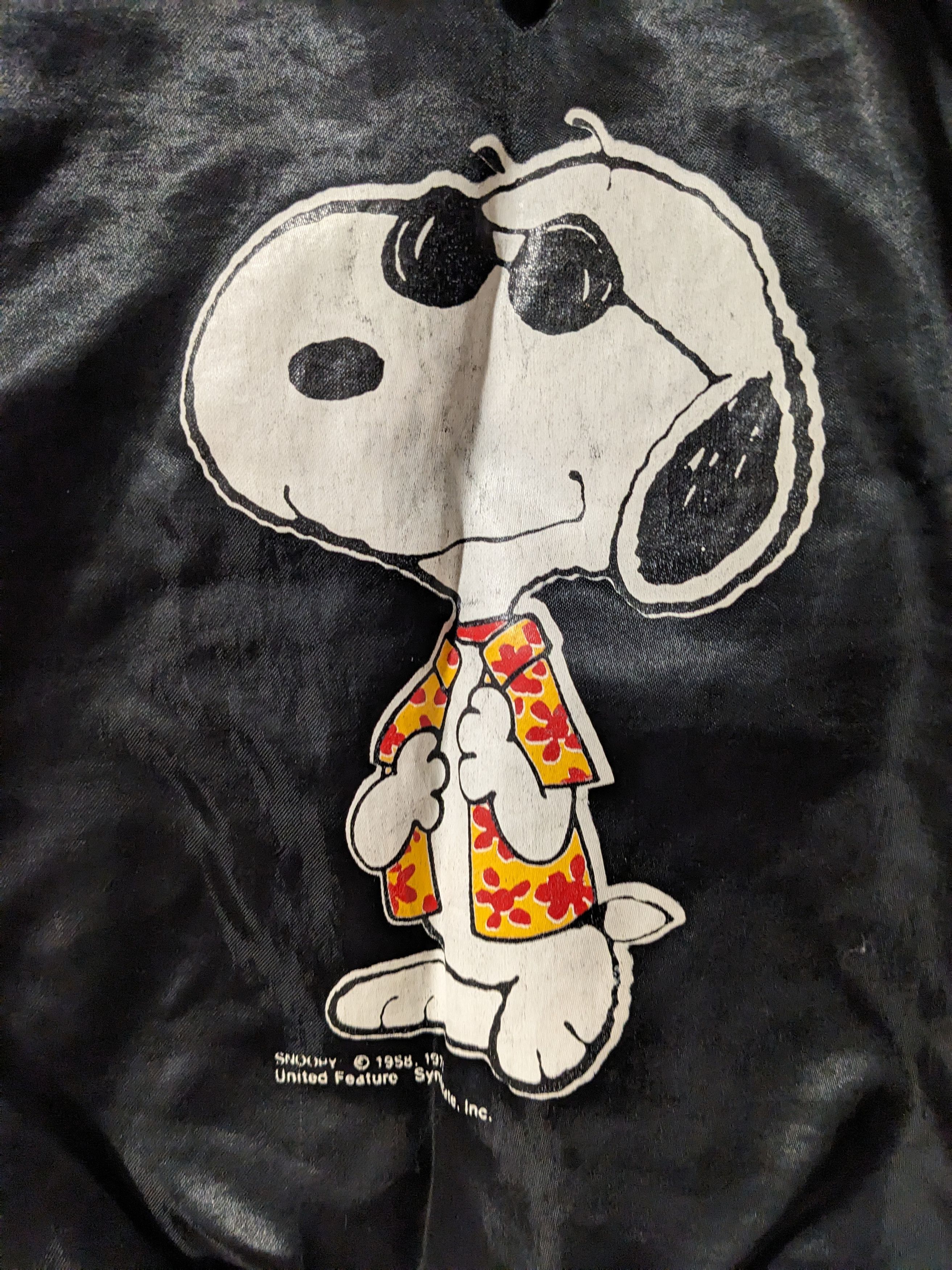 Peanuts × Vintage Vintage 1971 Snoopy Joe Cool Peanuts Black 2T Satin jacket Size US M / EU 48-50 / 2 - 2 Thumbnail