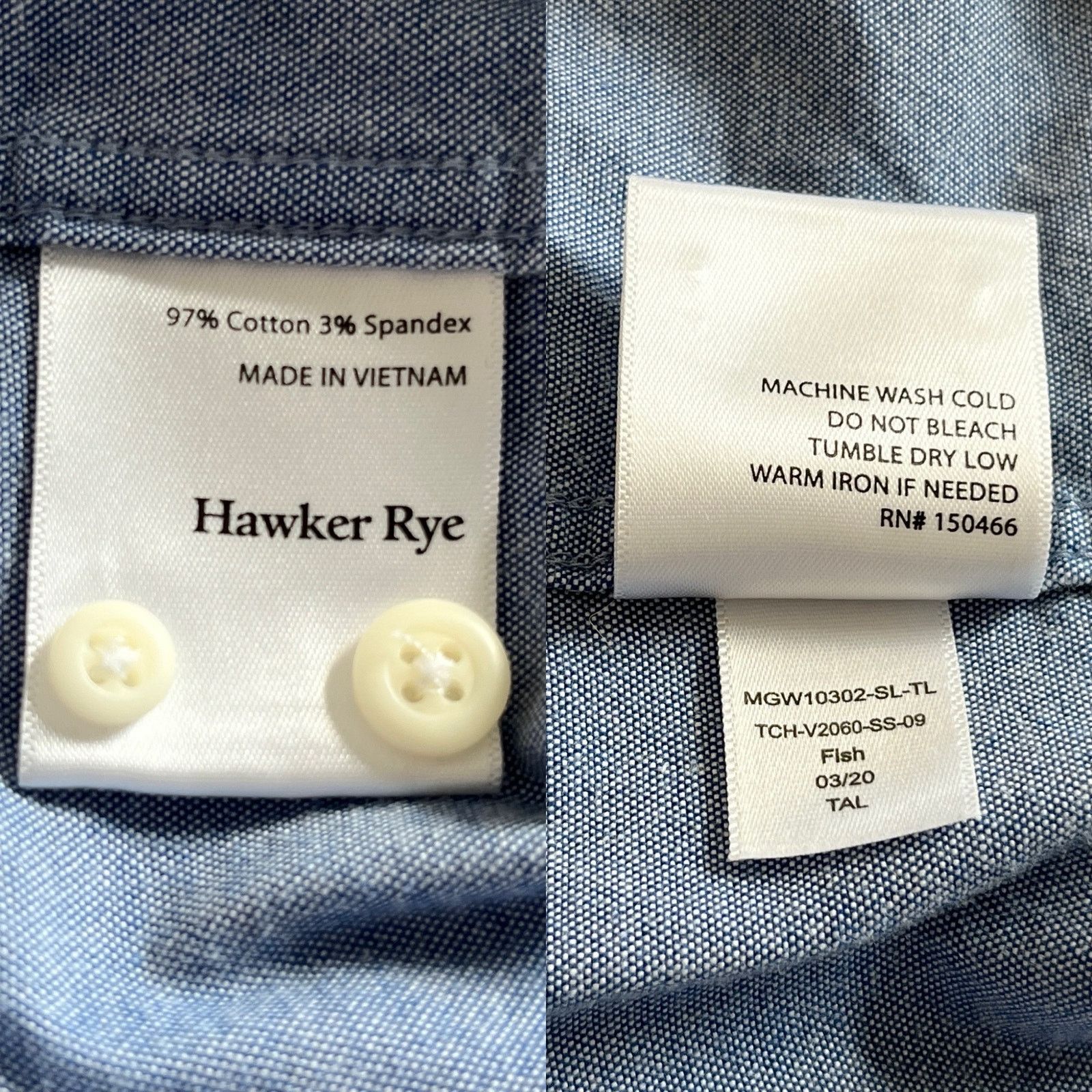 Other Hawker Rye Fish Button Down Stretch Oxford Slim XXL Tall Size US XXL / EU 58 / 5 - 7 Thumbnail