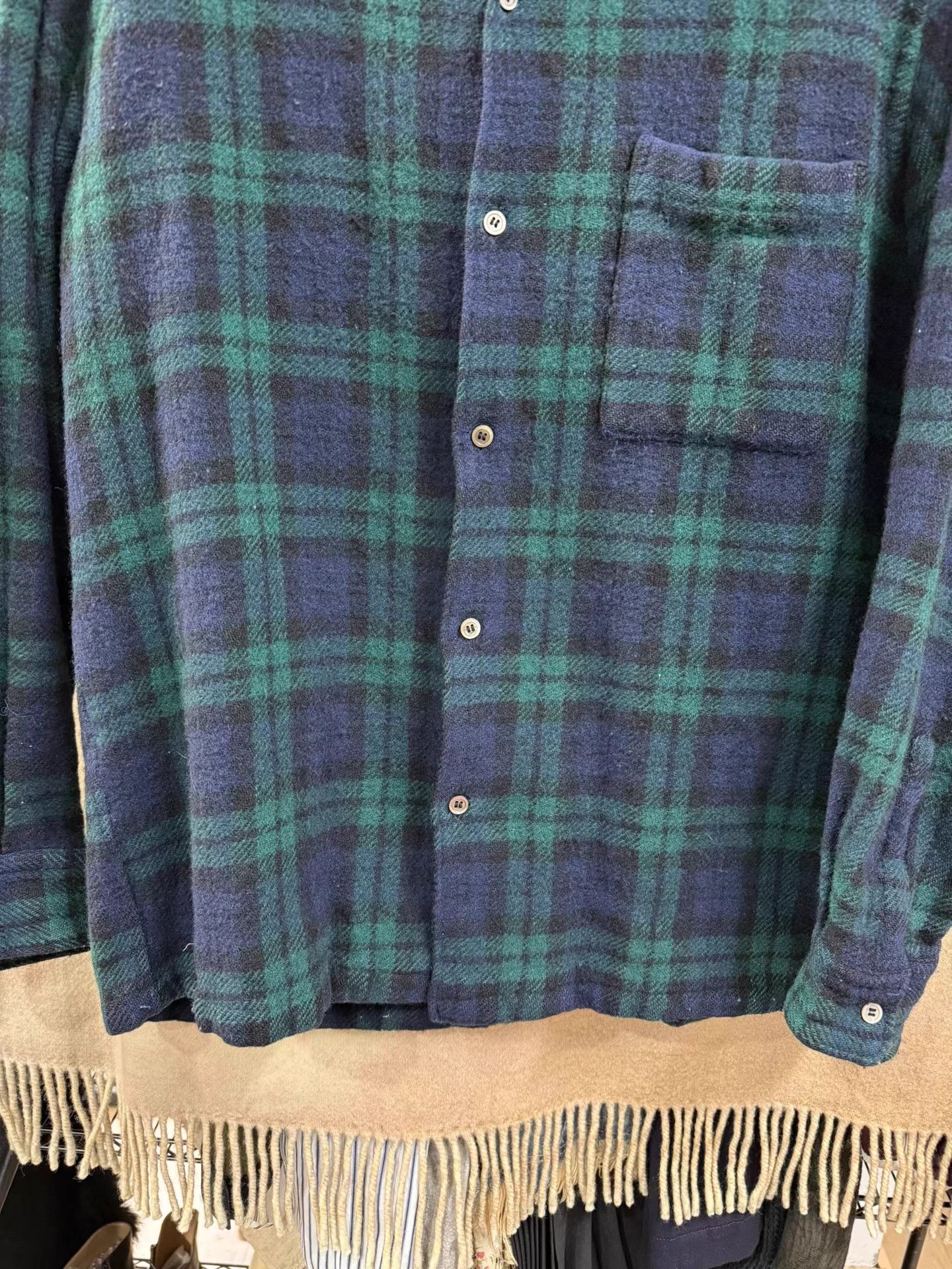 Comme des Garcons Homme Comme des Garçons Homme 03AW Brushed Plaid Wool Jacket K20 Size US M / EU 48-50 / 2 - 6 Thumbnail