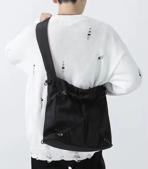 JAEE Military utility ruched nylon messenger bag shoulder bag Size ONE SIZE - 4 Thumbnail