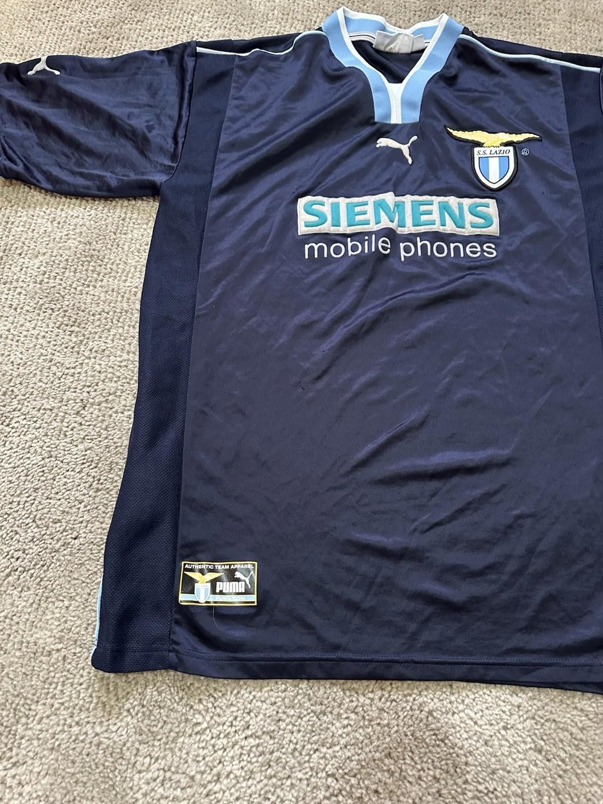 Puma Lazio 2000/01 Away Football Shirt Soccer Jersey Sz XL
