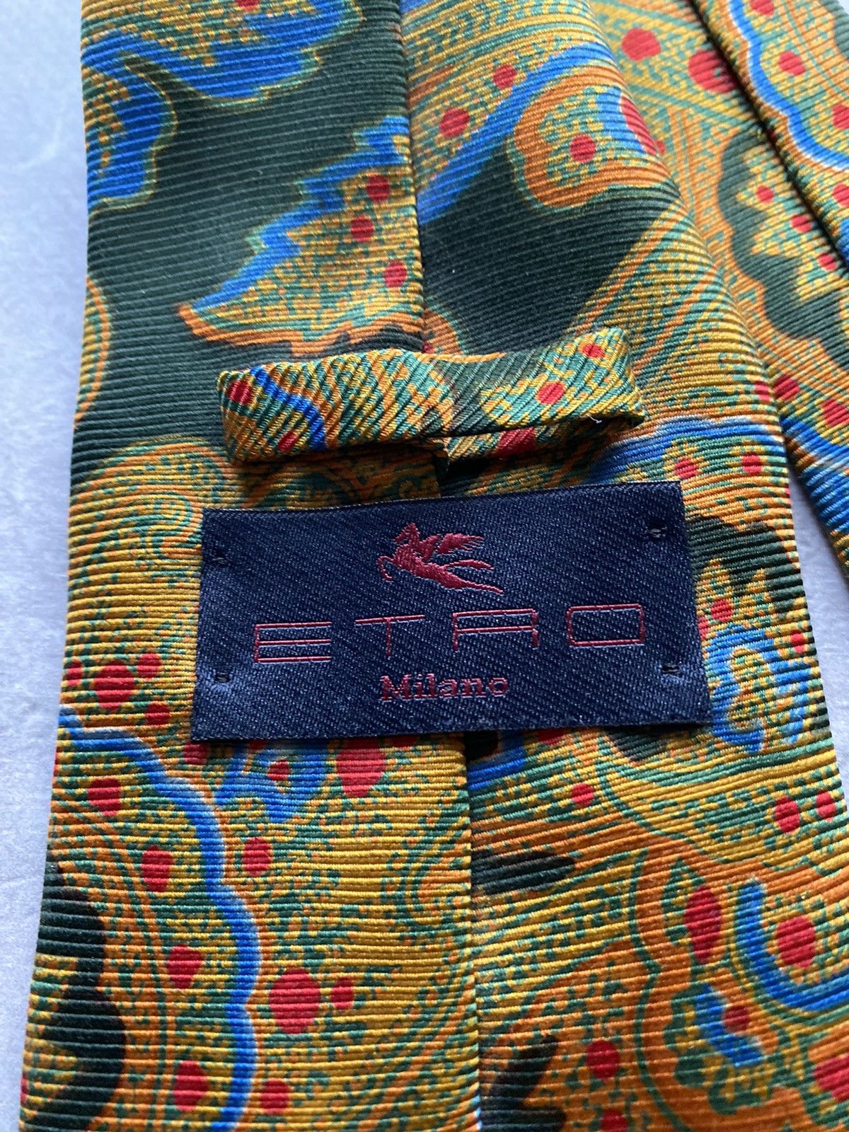 Etro Rare Etro Milano 100% Silk Tie Made in Italy Size ONE SIZE - 8 Thumbnail