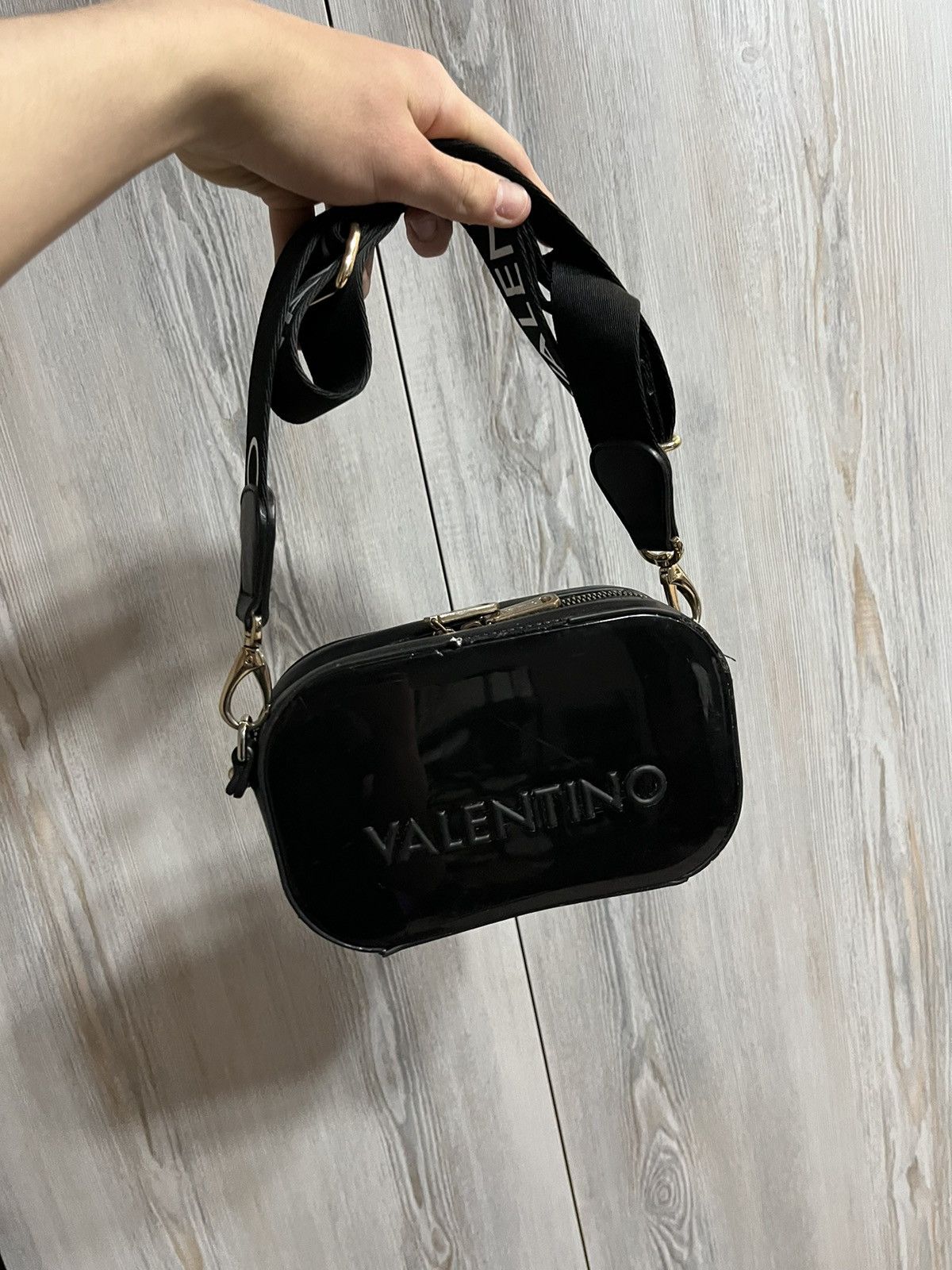 Gianni Valentino Valentino Spa Womens Crossbody Bag Black Monogram Shoulder Size ONE SIZE - 2 Thumbnail