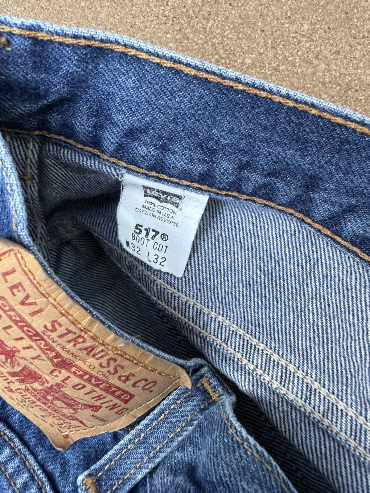 Levi's Vtg 90’s Levi’s 517 Red Tab Bootcut Flare Denim Jeans 31x30 Size US 31 - 6 Thumbnail
