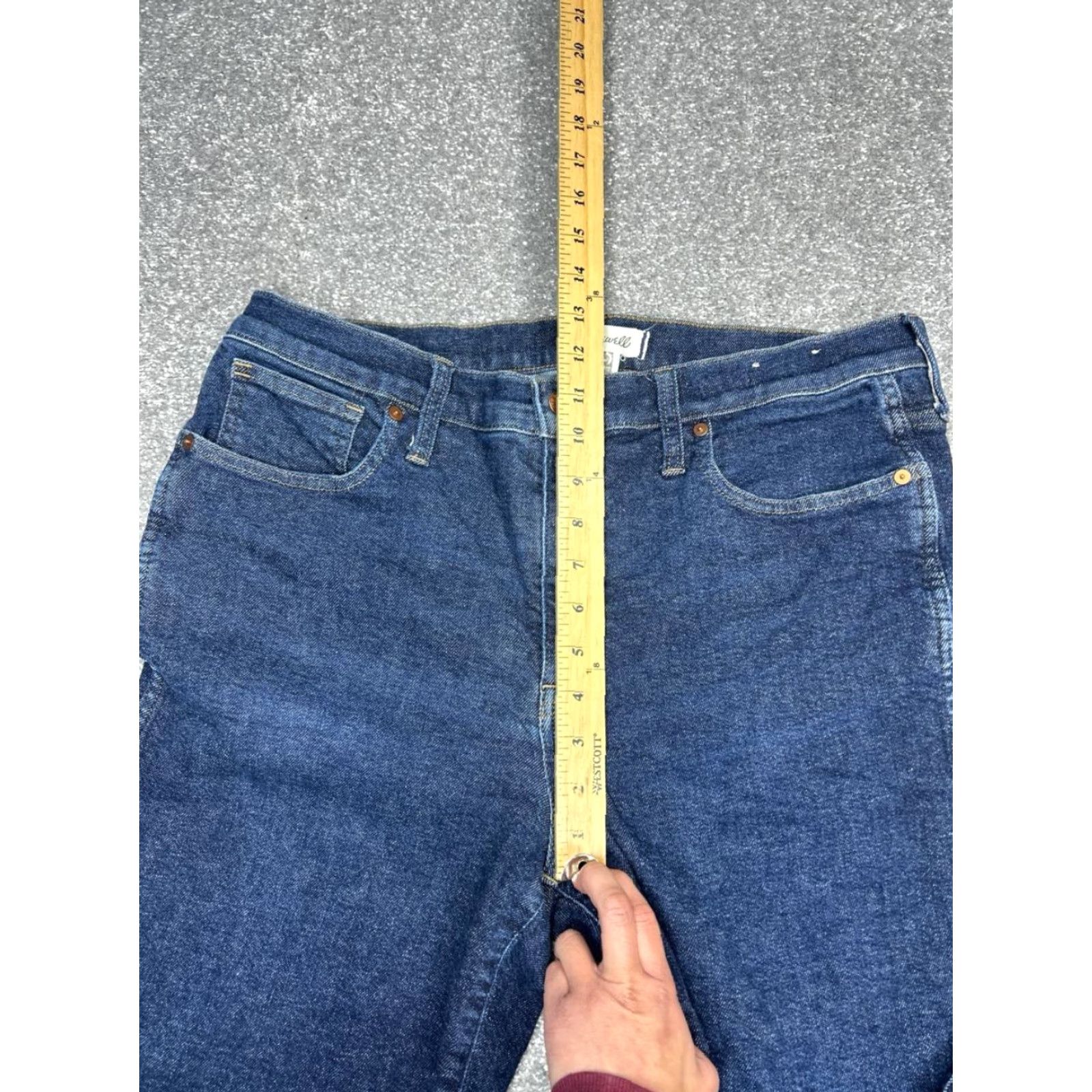 Madewell Madewell Jeans Womens 32 Tall Stovepipe Midi Rise Blue Denim Straight Leg 34x30 Vintage: No Size 24" / US 00 / IT 34 - 5 Thumbnail