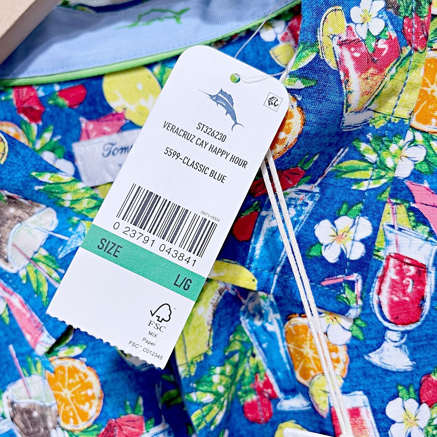 Tommy Bahama Tommy Bahama Veracruz Cay Happy Hour Shirt Blue Mens Large Size US L / EU 52-54 / 3 - 8 Thumbnail