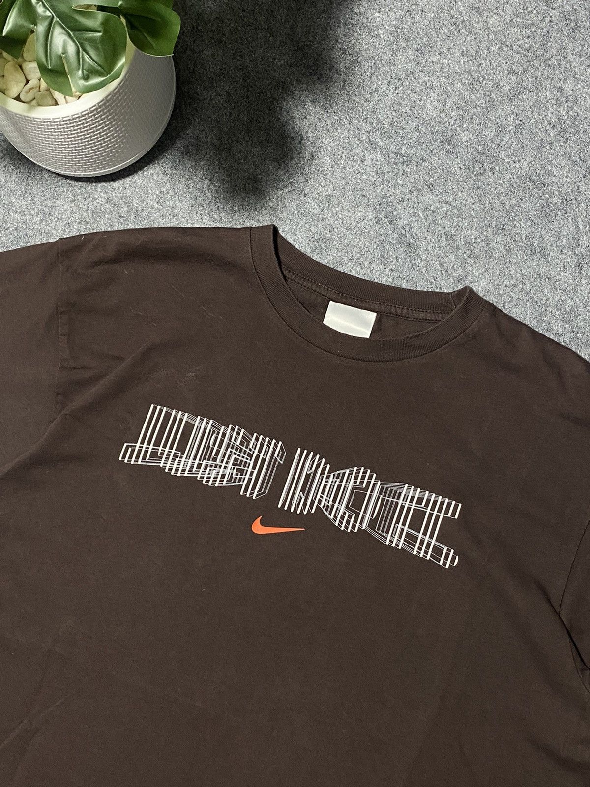 Nike × Vintage Nike Brown Just do it tee Rare T-shirt Size US XL / EU 56 / 4 - 2 Thumbnail