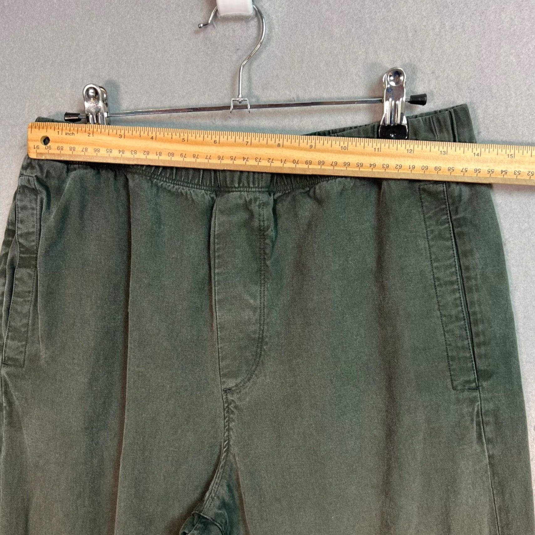 Cos COS Olive Green Elastic Waist Jogger Pants Small Cotton Blend Casual Fit Size US 29 - 5 Thumbnail