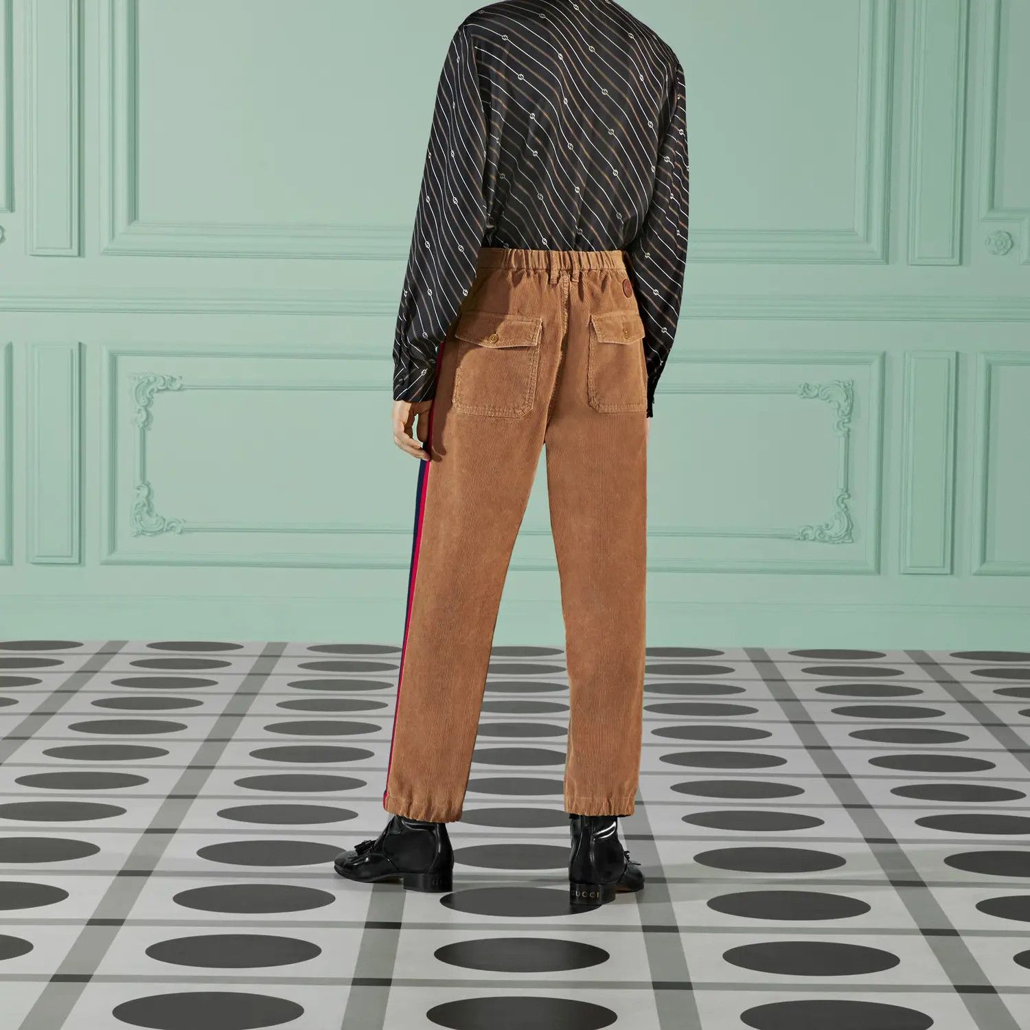 Gucci o1w1db10725 Velvet Corduroy Pant in Camel/Blue Size US 36 / EU 52 - 7 Thumbnail