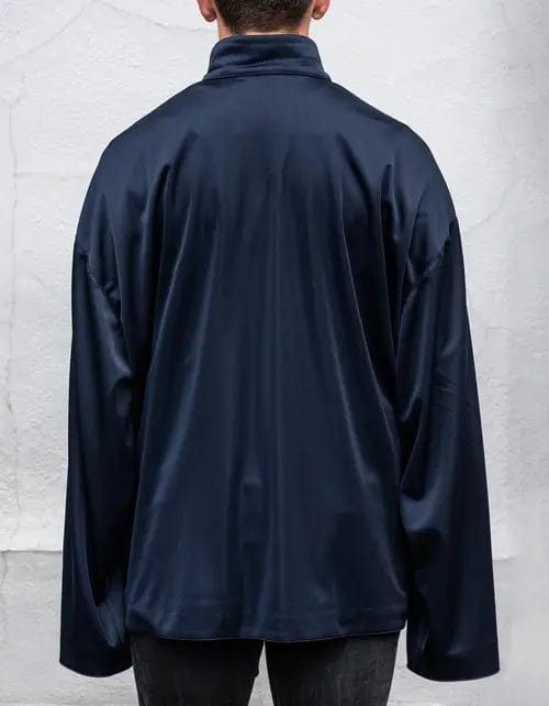 Balenciaga Balenciaga Navy Blue High Sheen Oversized Tracksuit Jacket Size US S / EU 44-46 / 1 - 4 Thumbnail