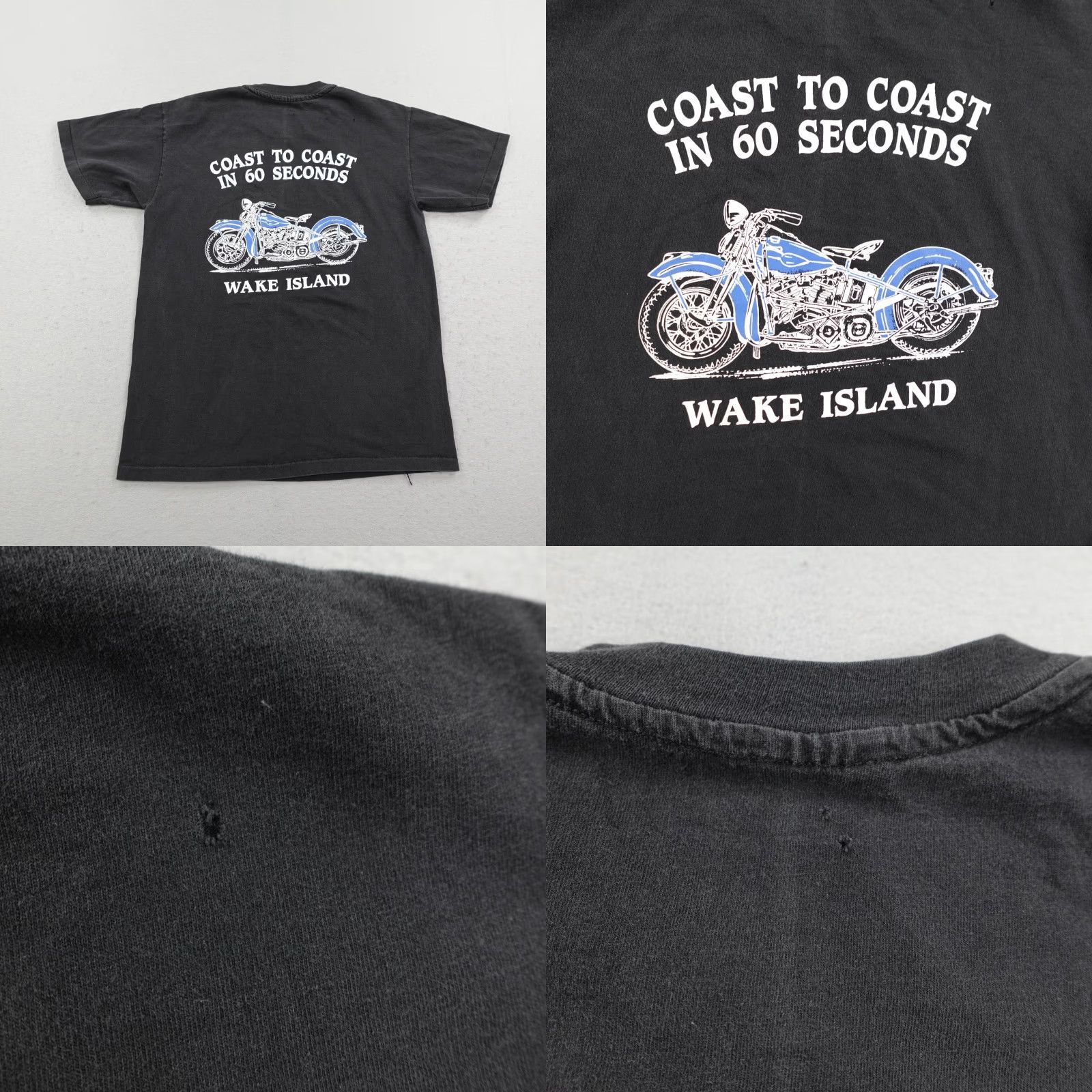 Hanes VINTAGE Harley Davidson T-Shirt Men Medium Black 80s Biker Motorcycle USA Graphic Print Size US M / EU 48-50 / 2 - 8 Thumbnail