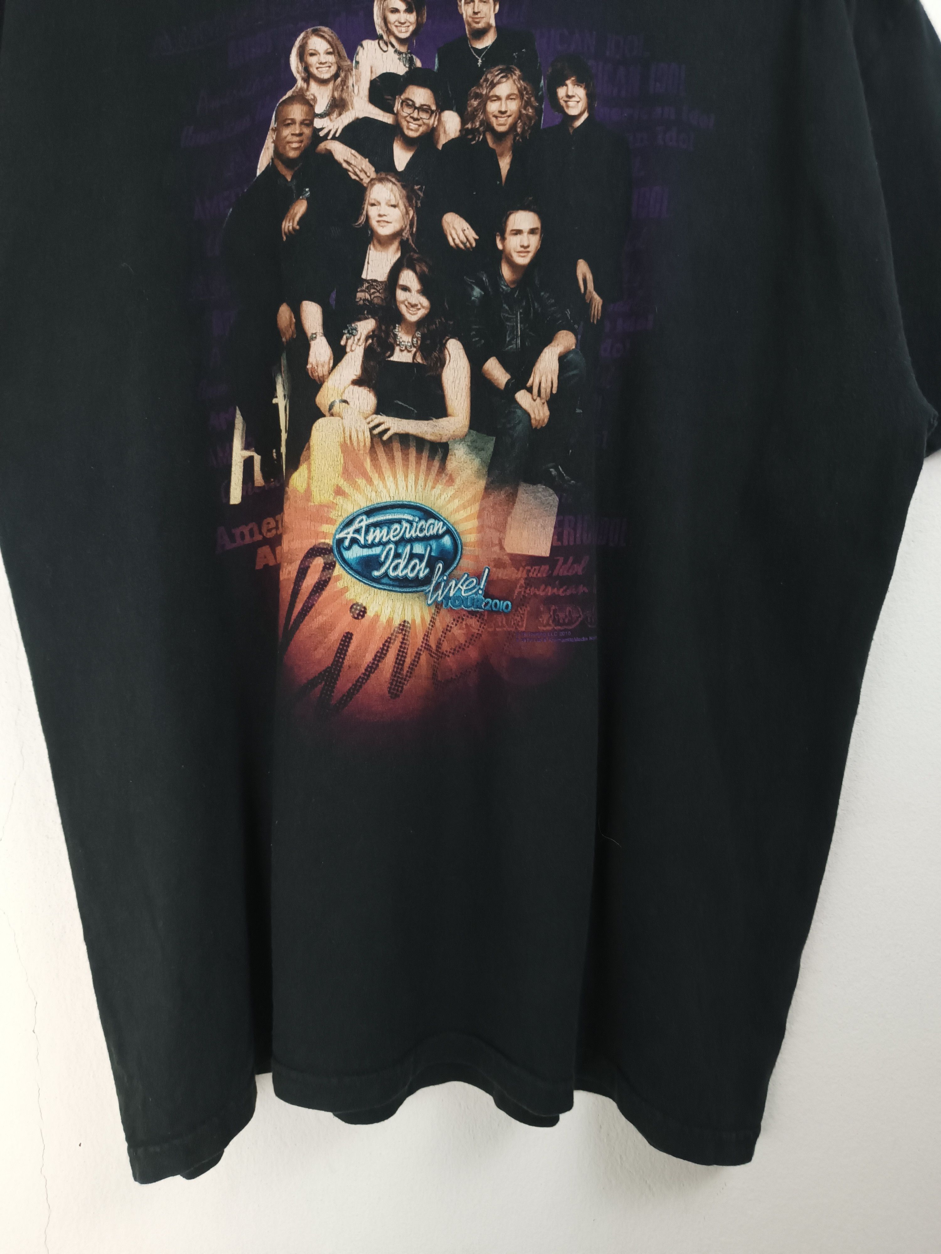 Rap Tees VINTAGE 2010 AMERICAN IDOL LIVE TOUR TS kelly clarkson aiken Size US XL / EU 56 / 4 - 8 Thumbnail