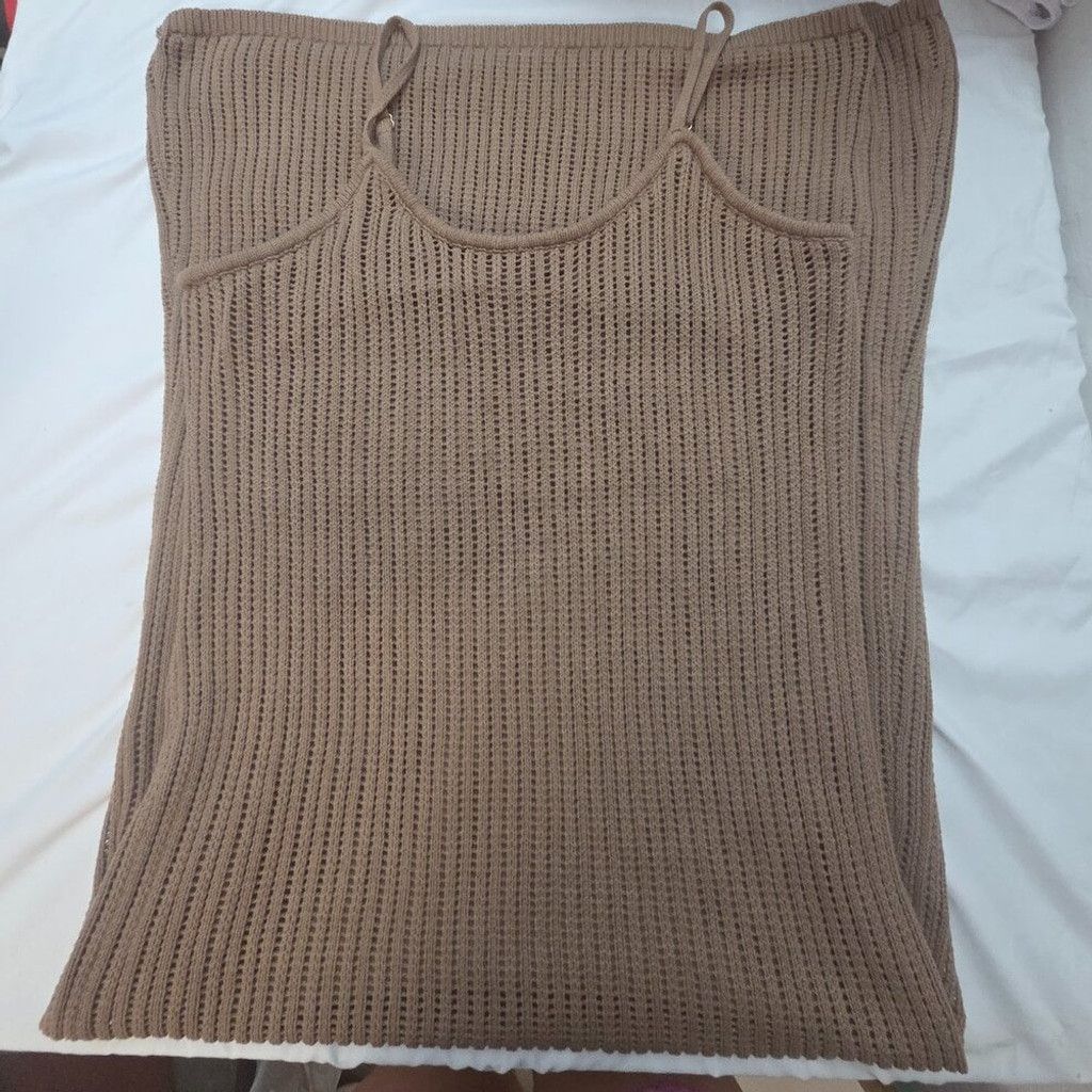 Other Freshman 1996 XL Dress Knitted-Brown Maxi Dress Vintage Size XL / US 12-14 / IT 48-50 - 2 Thumbnail