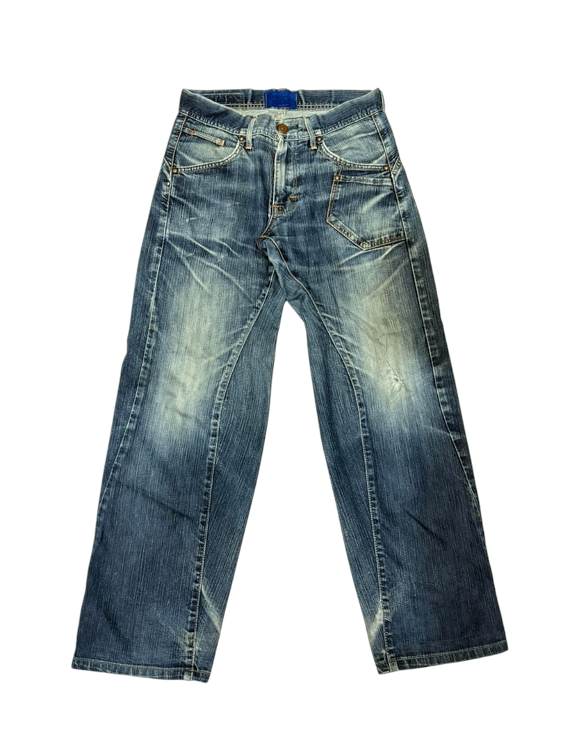 Edwin Vintage Edwin Evolution Blue Washed Whisker Jeans Size US 31 - 1 Thumbnail