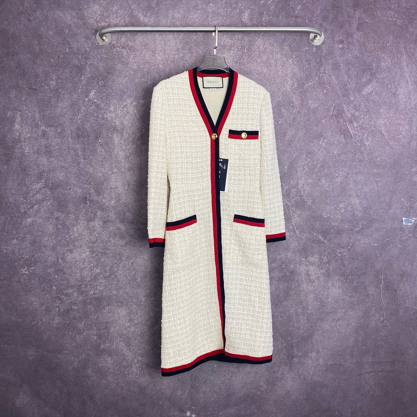 Gucci Gucci Tweed Web Trim Dress Size 36 Size XS / US 0-2 / IT 36-38 - 1 Thumbnail