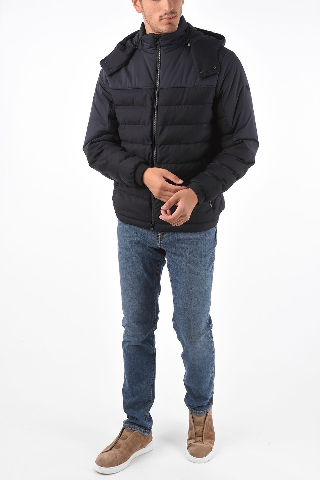 Ermenegildo Zegna Ermenegildo Zegna Techmerino Hooded Puffer Jacket 3XL Navy Size US XXL / EU 58 / 5 - 3 Thumbnail
