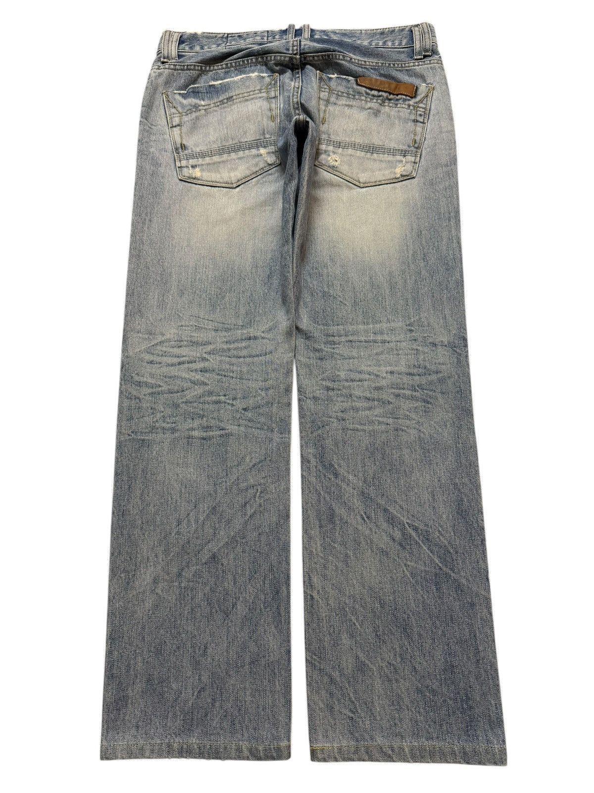 14th Addiction Vintage Y2K Japanese Brand Blue Faded Wash Distress Straight Size US 32 / EU 48 - 2 Thumbnail