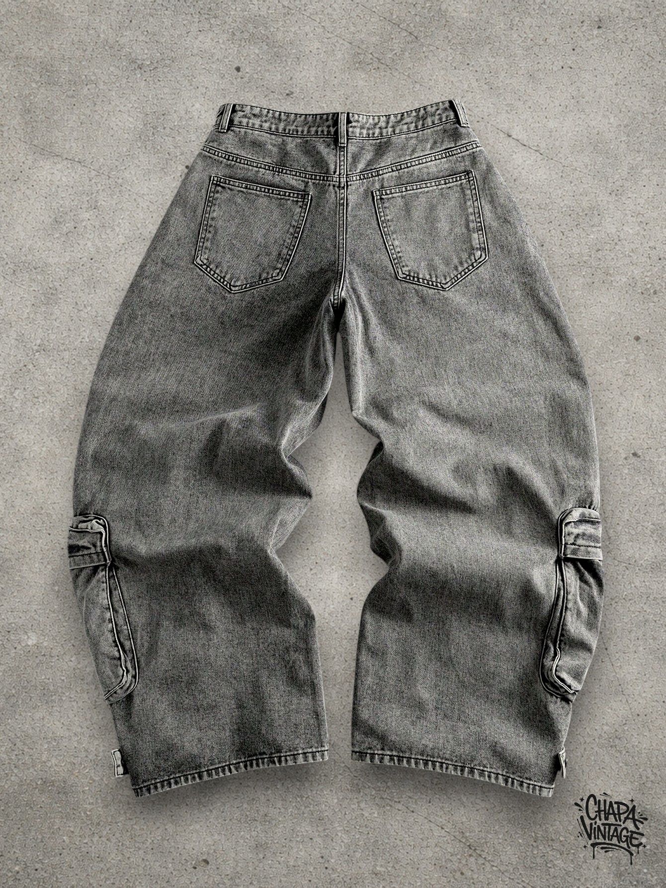 Japanese Brand Cargo gray jeans Size US 32 / EU 48 - 2 Thumbnail