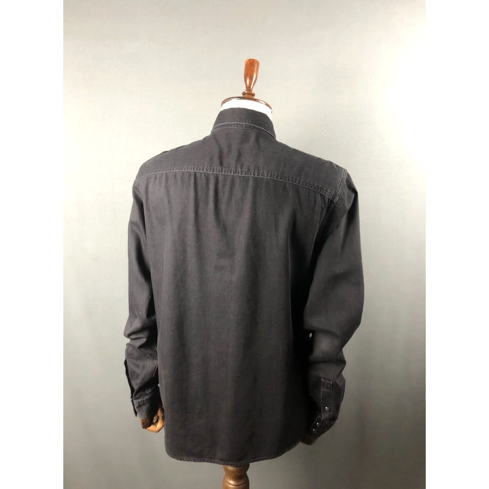 The Kooples The Kooples Pearl Snap Shirt Cotton Men L Black Size US L / EU 52-54 / 3 - 3 Thumbnail