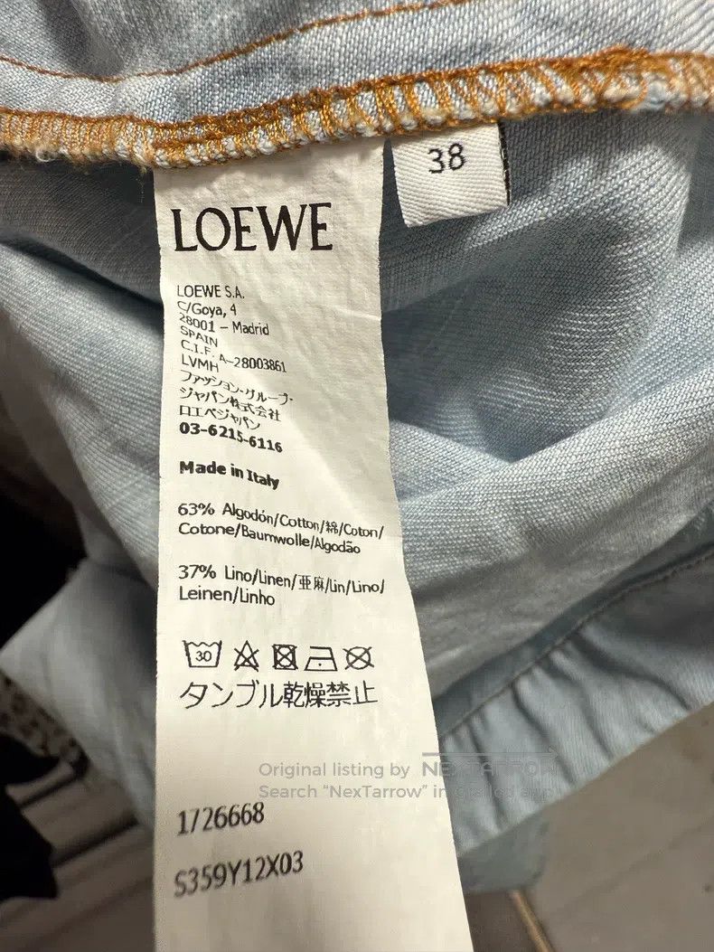 Loewe Loewe Embossed Big Logo Denim Jacket Size XS / US 0-2 / IT 36-38 - 6 Thumbnail