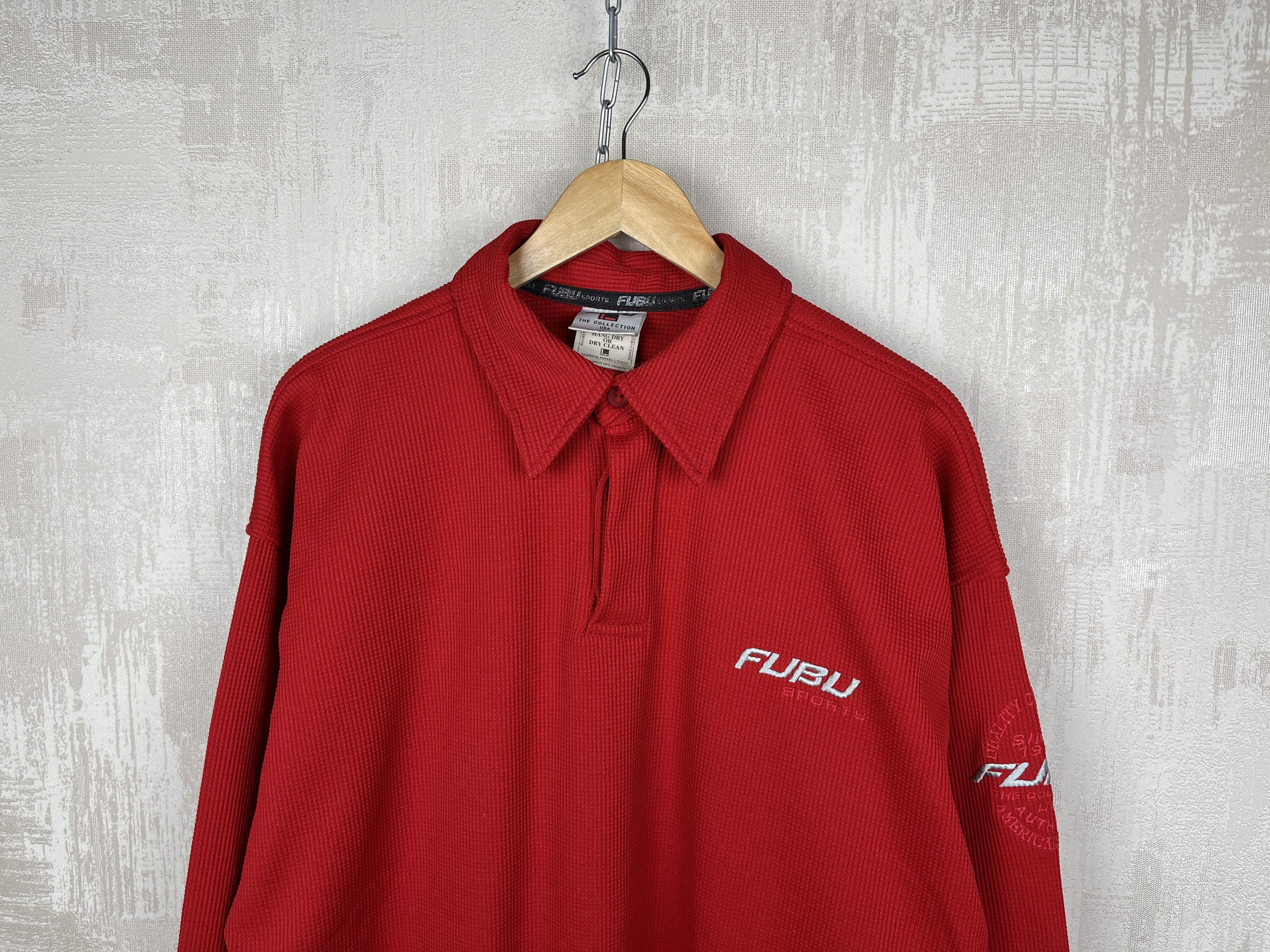 Fubu Vintage FUBU Sports Polo Rugby Shirt Long Sleeve Size US L / EU 52-54 / 3 - 9 Thumbnail