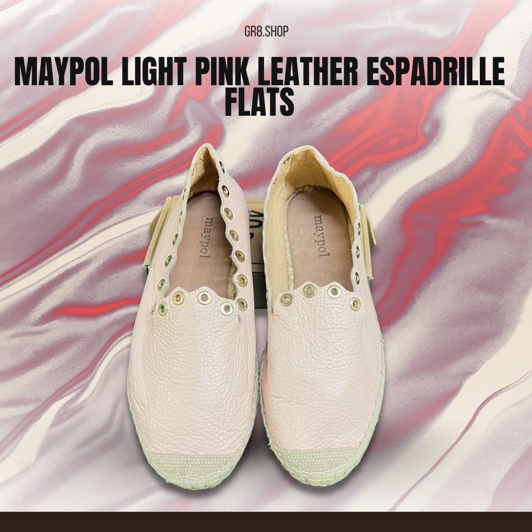 Other Maypol Light Pink Leather Espadrille Flats Made In Spain Siz Size US 7 / IT 37 - 1 Thumbnail