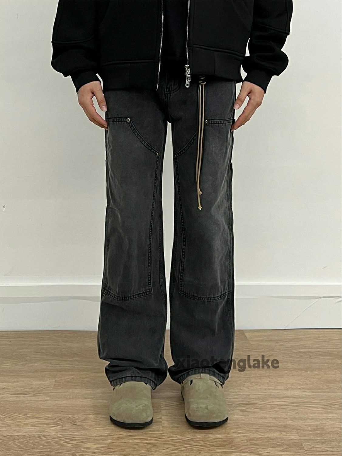 Jean × Vintage washed faded skate hiphop carpenter workwear jeans Size US 30 / EU 46 - 1 Thumbnail