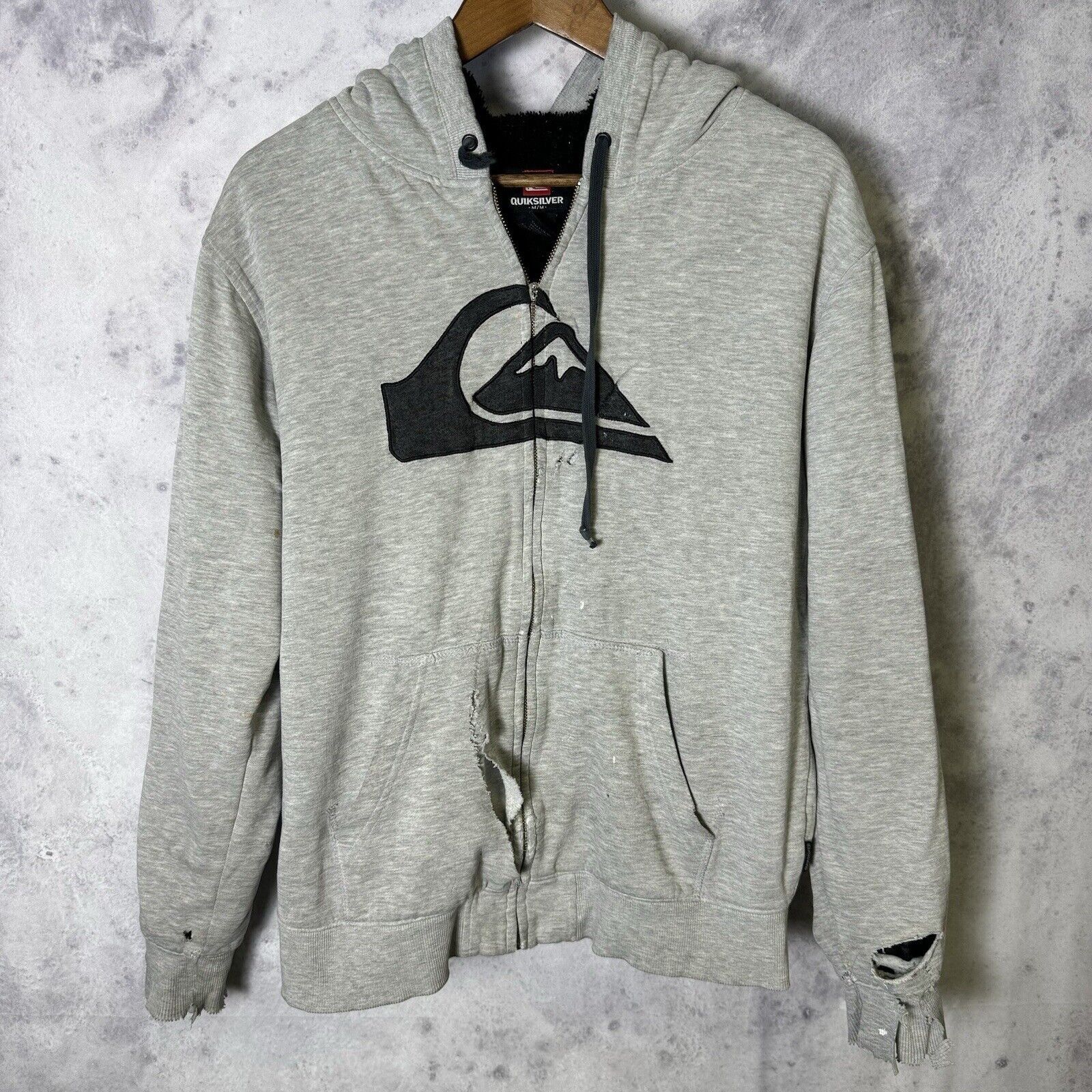 Quiksilver Quiksilver Hoodie Sweatshirt Mens Medium Gray Full Zip Size US M / EU 48-50 / 2 - 1 Thumbnail