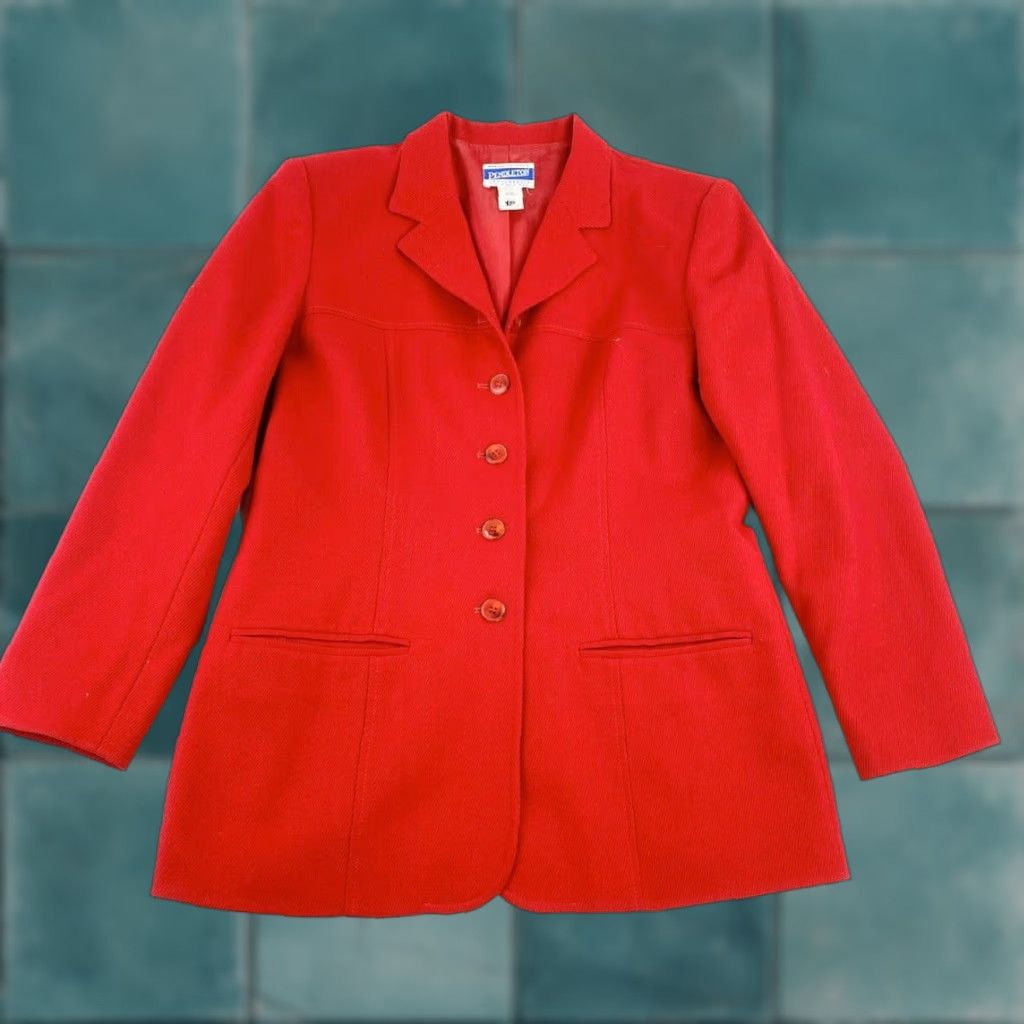 Pendleton VINTAGE Pendleton Blazer Womens 10 Red Wool USA Classic Jacket Size L / US 10 / IT 46 - 1 Thumbnail