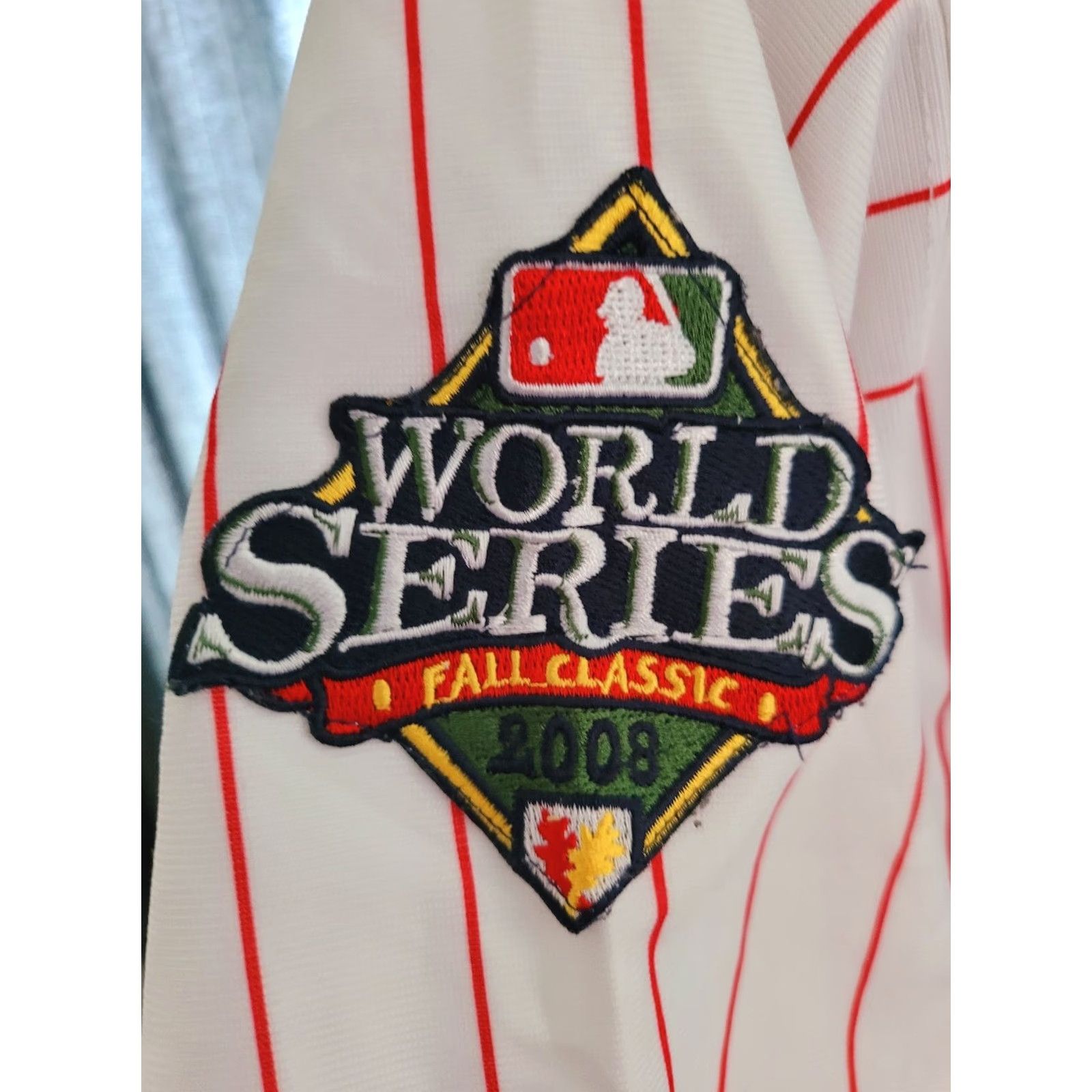 Vintage VINTAGE PhilliesWorl Series Fall Classic 2008 Victorino#8 Sz 50 L Majestic T-Shirt Men Multicoloured 2000s Mens Size US L / EU 52-54 / 3 - 6 Thumbnail