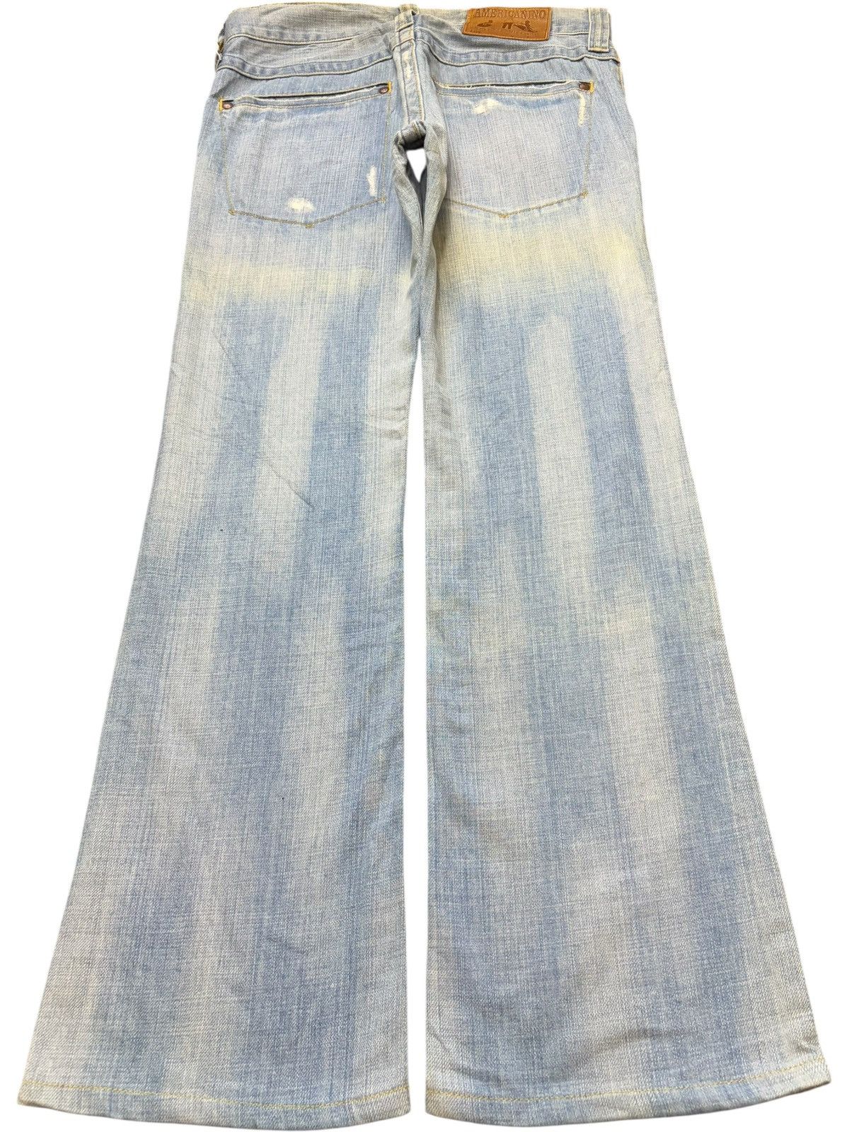 Edwin Vintage Japanese Brand Faded Wash Distress Flare Jeans Size 31" - 2 Thumbnail