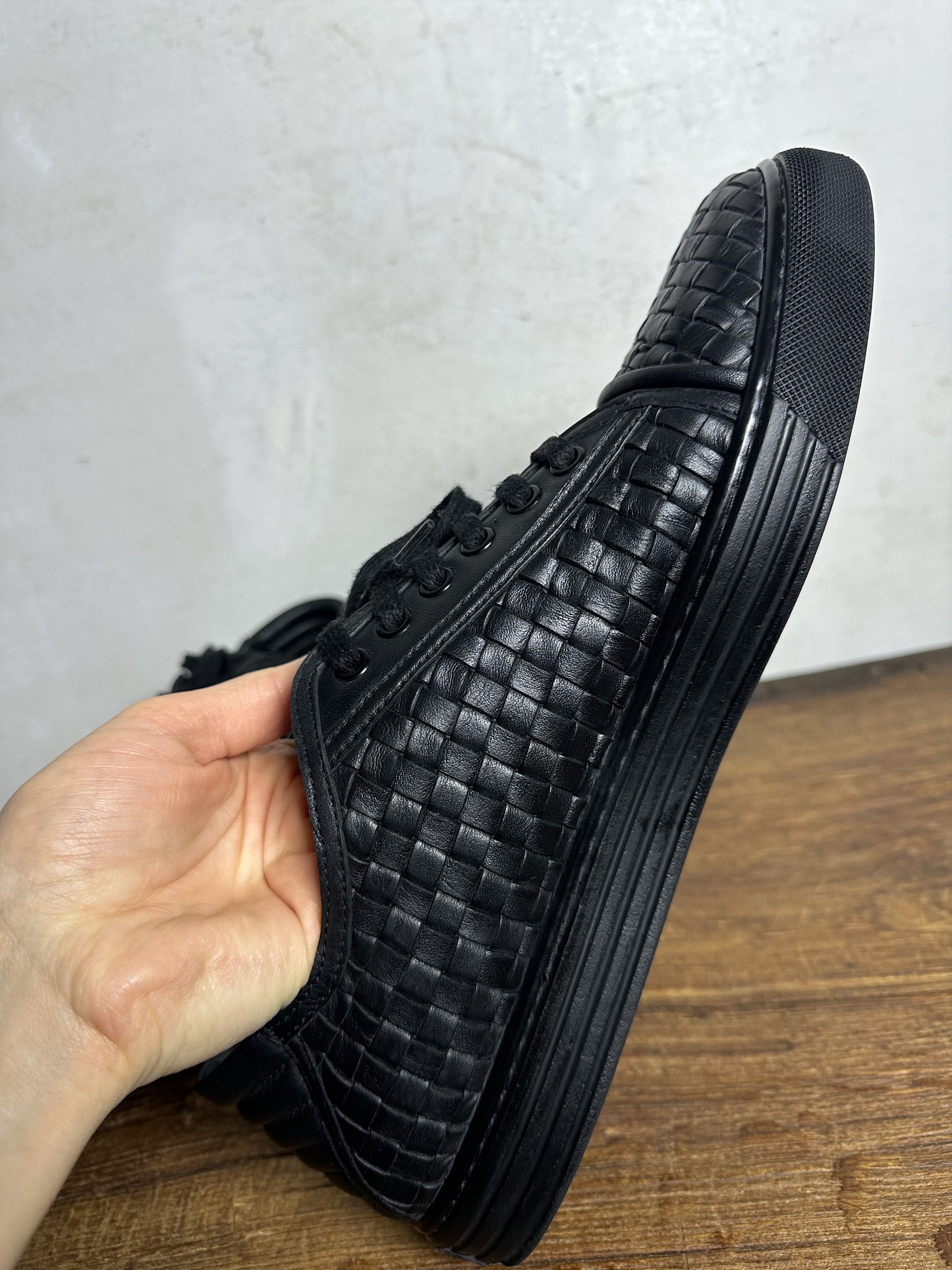 Handmade Custom Made Hypnoz Intrecciato Leather Sneakers Size US 11 / EU 44 - 8 Thumbnail