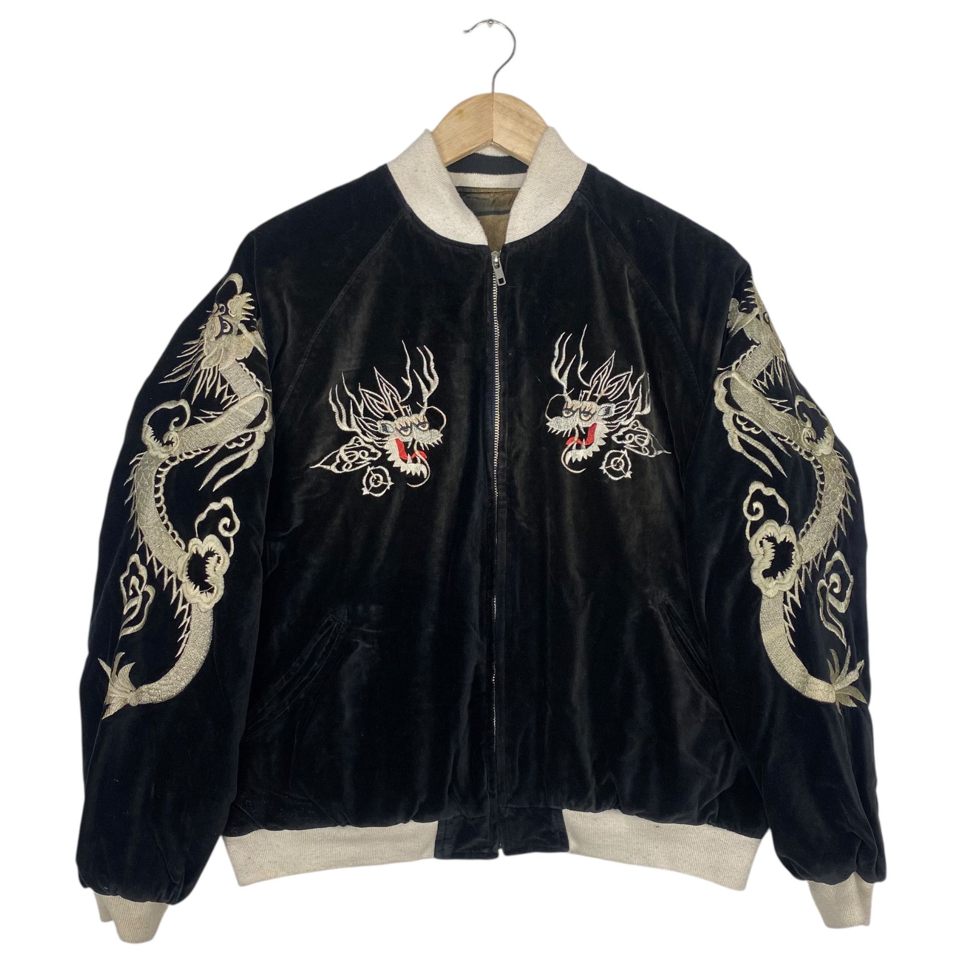 Toyo Enterprises 💥 VINTAGE DRAGON SUKAJAN VELVET JACKET Size US M / EU 48-50 / 2 - 1 Thumbnail