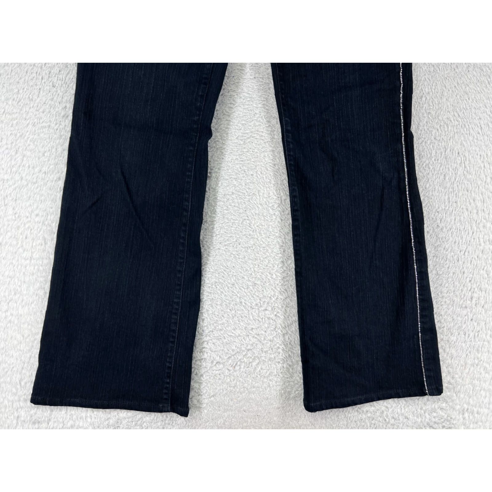 NYDJ Not Your Daughters Jeans NYDJ Jeans Bootscut Blue Denim 8 Women Regular 5-Pocket Stretch Dark Wash Western USA Mens? Size 30" / US 8 / IT 44 - 6 Thumbnail