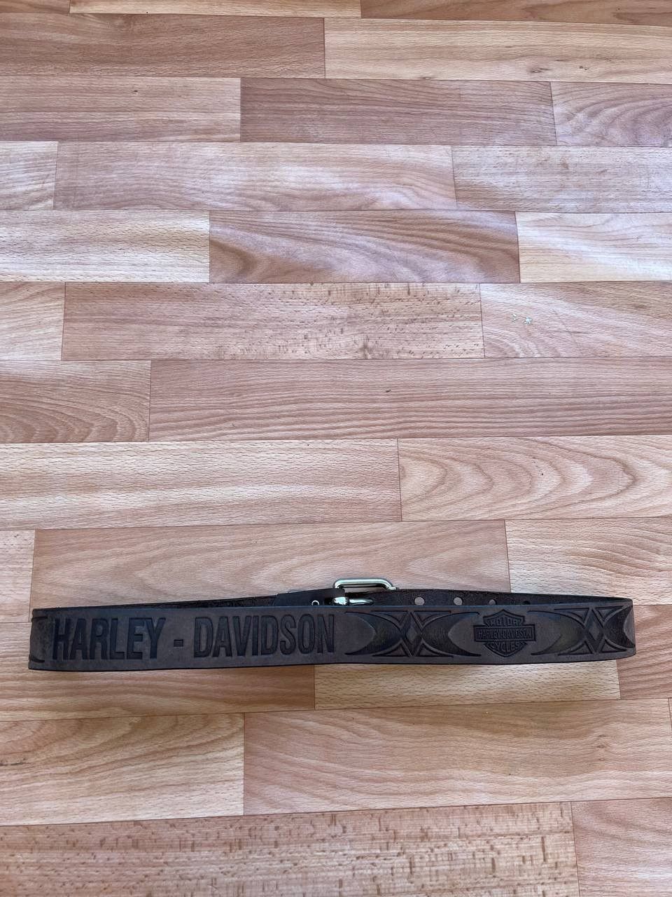 Harley Davidson HARLEY DAVIDSON RARE WESTERN BROWN MONOGRAM BELT SIZE 98.5CM Size 34 - 5 Thumbnail