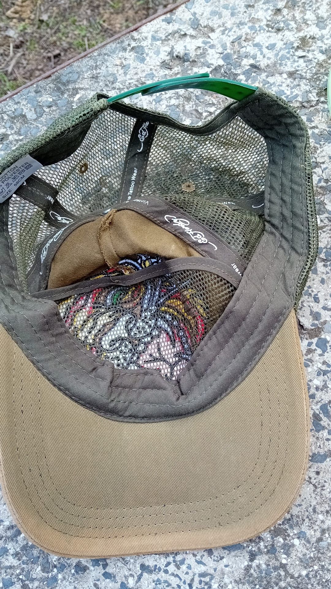 Ed Hardy Ed Hardy Gold Tiger Embroidered Mesh Snap Back Trucker Hat Size ONE SIZE - 6 Thumbnail