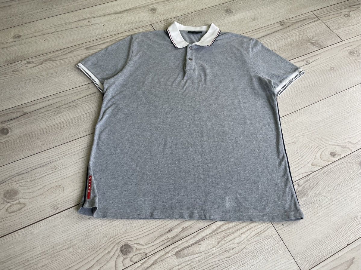 Prada Prada Milano Red Tab Logo Polo Shirt Size US XXL / EU 58 / 5 - 5 Thumbnail