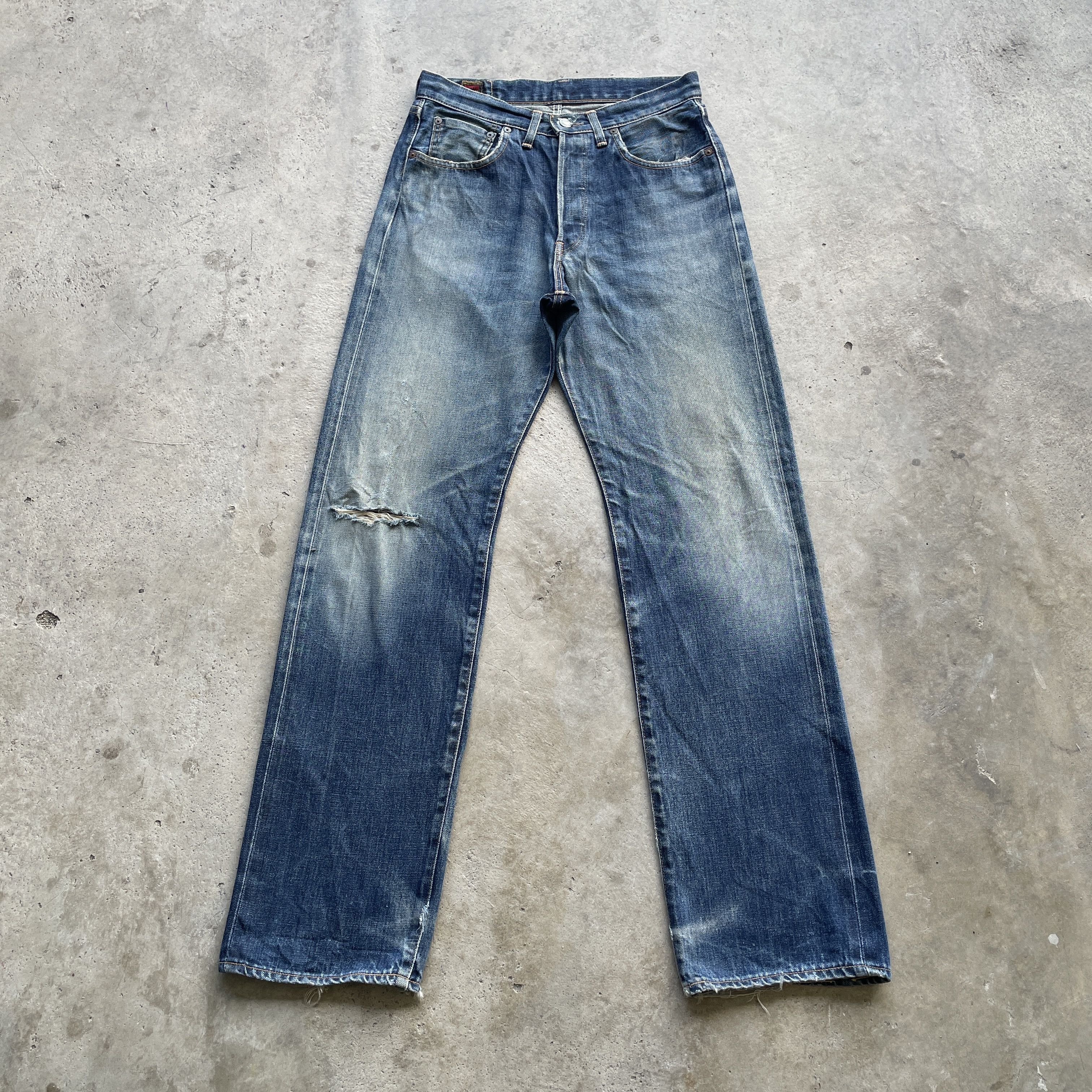 Edwin Vintage Edwin 505sx Distressed Button Fly Selvedge Jeans W30 Size US 30 / EU 46 - 3 Thumbnail