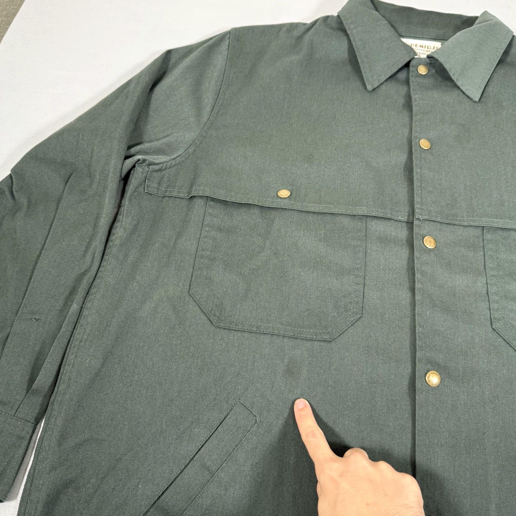 Vintage VINTAGE Bemidji Woolen Mills Jacket 50 Long Green Forest Service Uniform Mackinaw Mens Size US M / EU 48-50 / 2 - 3 Thumbnail