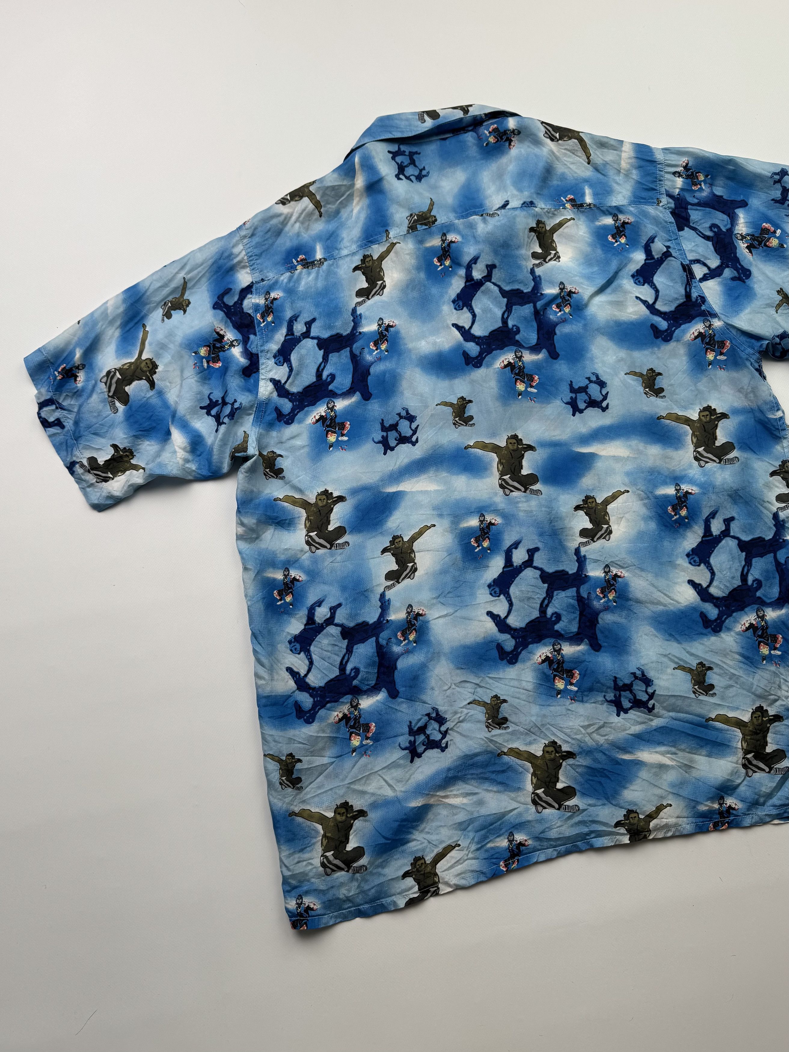 Japanese Brand Vintage Silk Shirt B762(V292)E2 Size US L / EU 52-54 / 3 - 6 Thumbnail