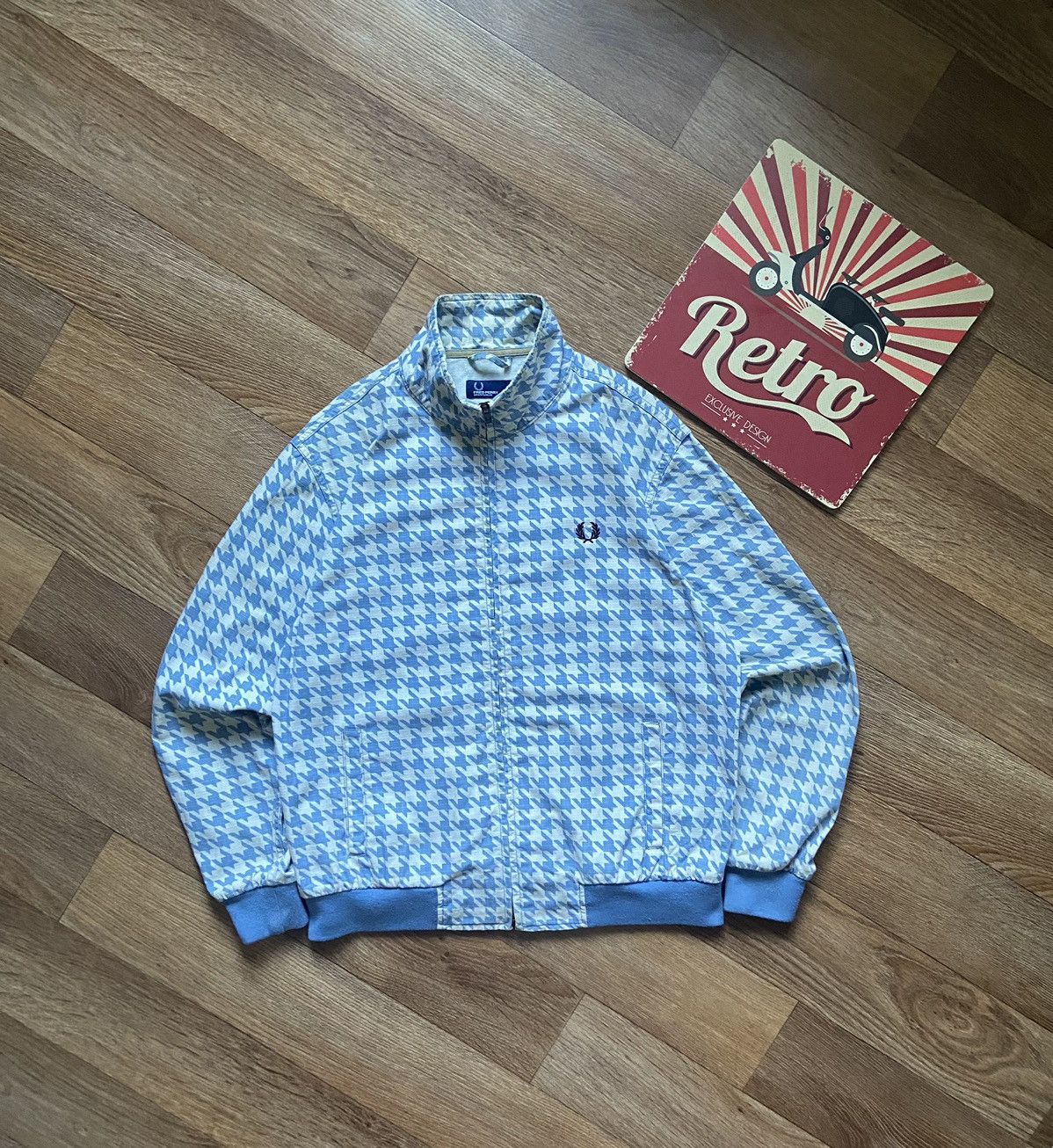 Fred Perry Vintage Fred Perry Checked Pattern Bomber Jacket Size US M / EU 48-50 / 2 - 1 Thumbnail