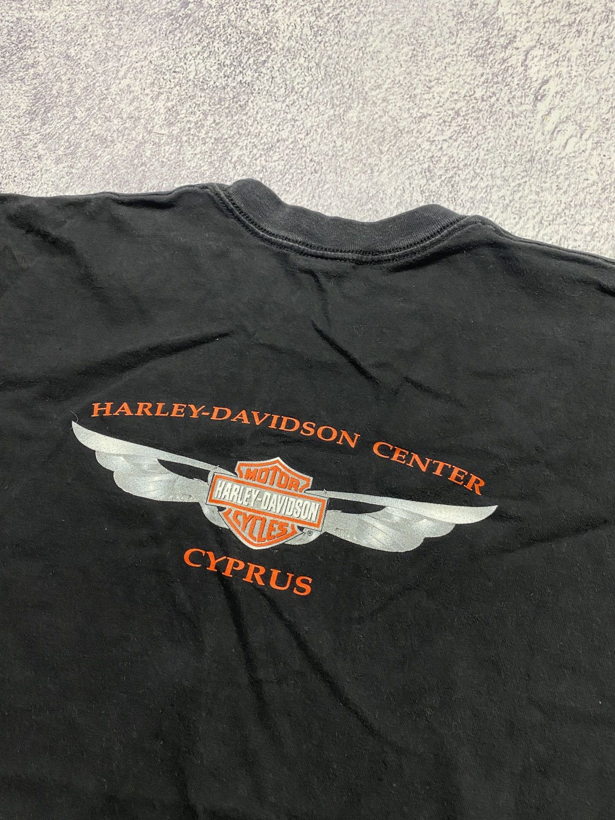 Harley Davidson × Vintage Vintage 1996 Harley Davidson Cyprus T-shirt Size US XL / EU 56 / 4 - 12 Thumbnail