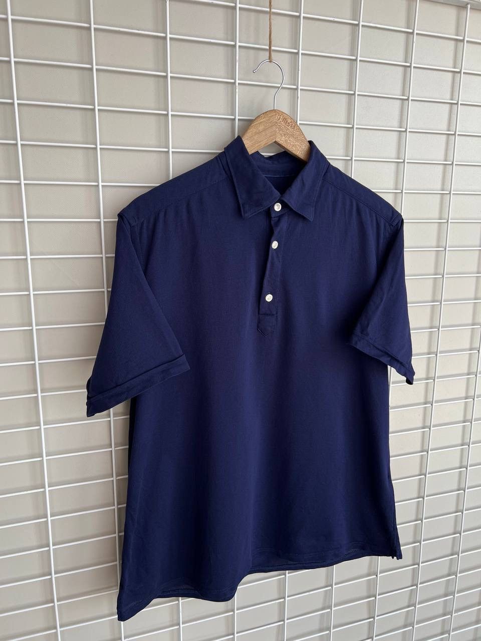 Eton Eton Navy Blue Oxford Pique Polo Shirt Mens Size L Size US L / EU 52-54 / 3 - 5 Thumbnail